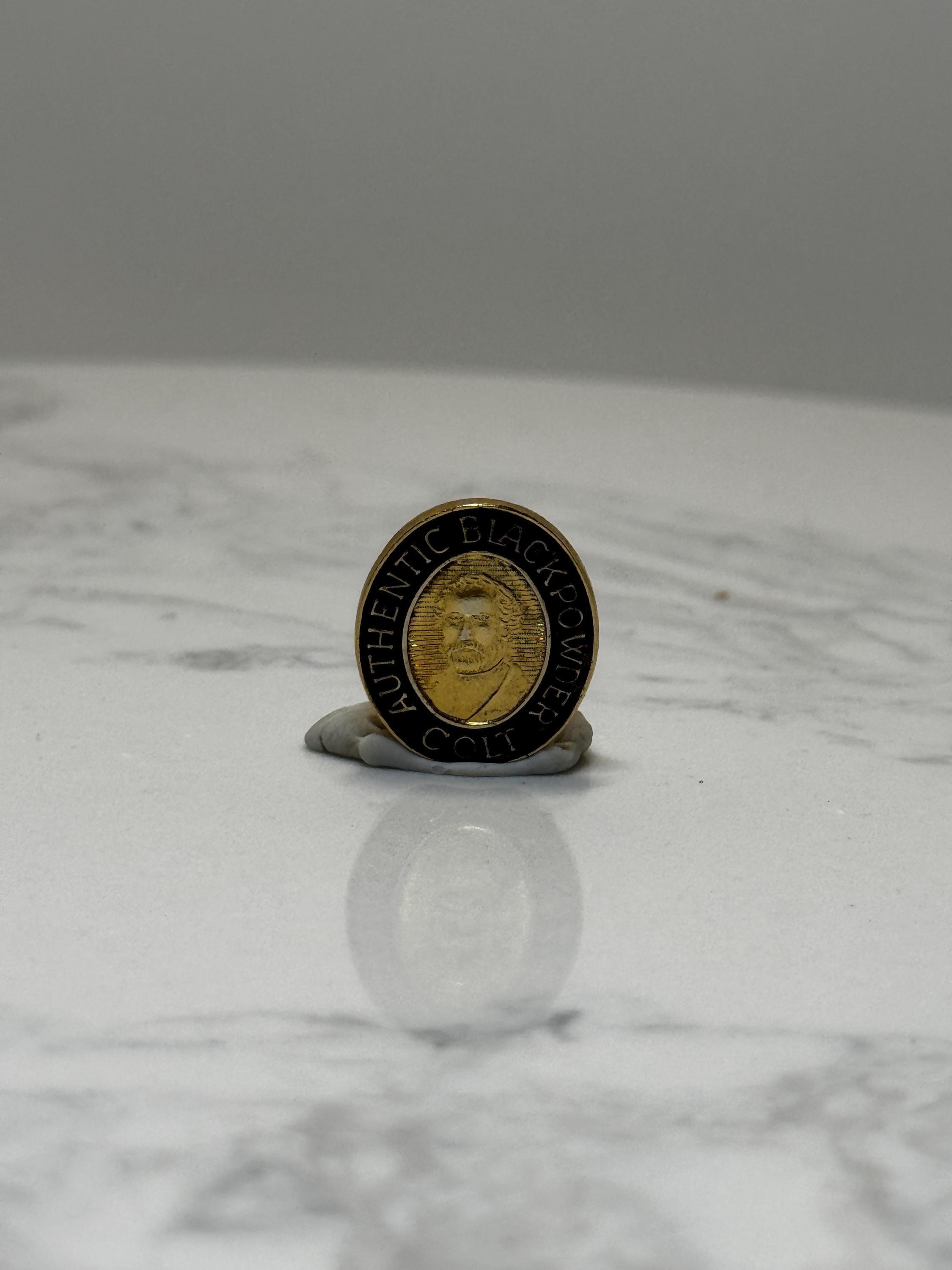 Colt Blackpowder Pin: Gold & Black Enamel - Western Collector Accessory