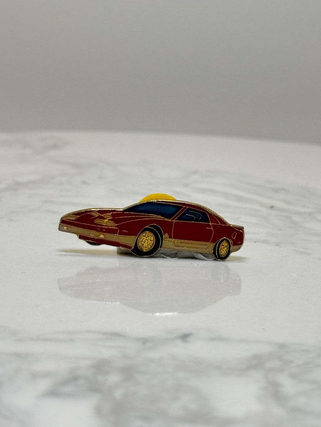 1969 Mustang Style Fastback Pin: Red Classic Muscle Car - Enamel Pin