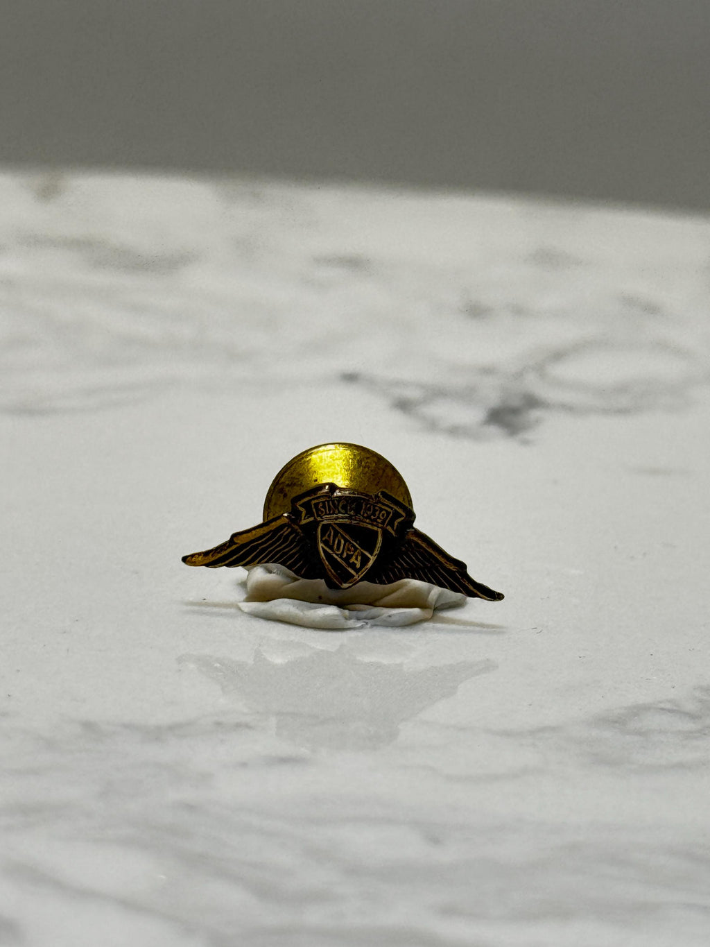 AOPA Wings Lapel Pin: Antique Brass Finish - Aviation Collector Accessory