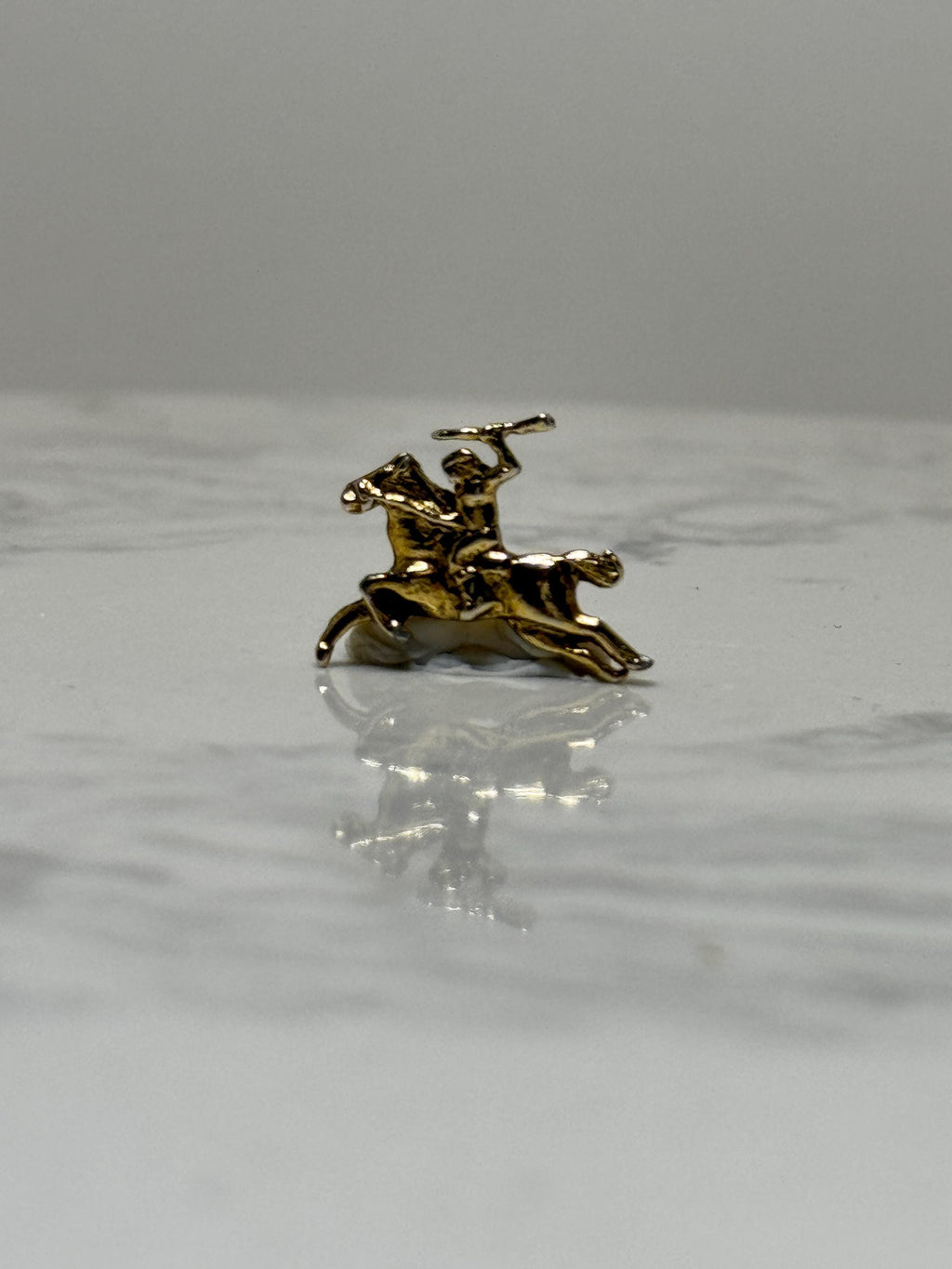 Polo Rider Lapel Pin: Gold Tone Finish - Vintage Style Accessory