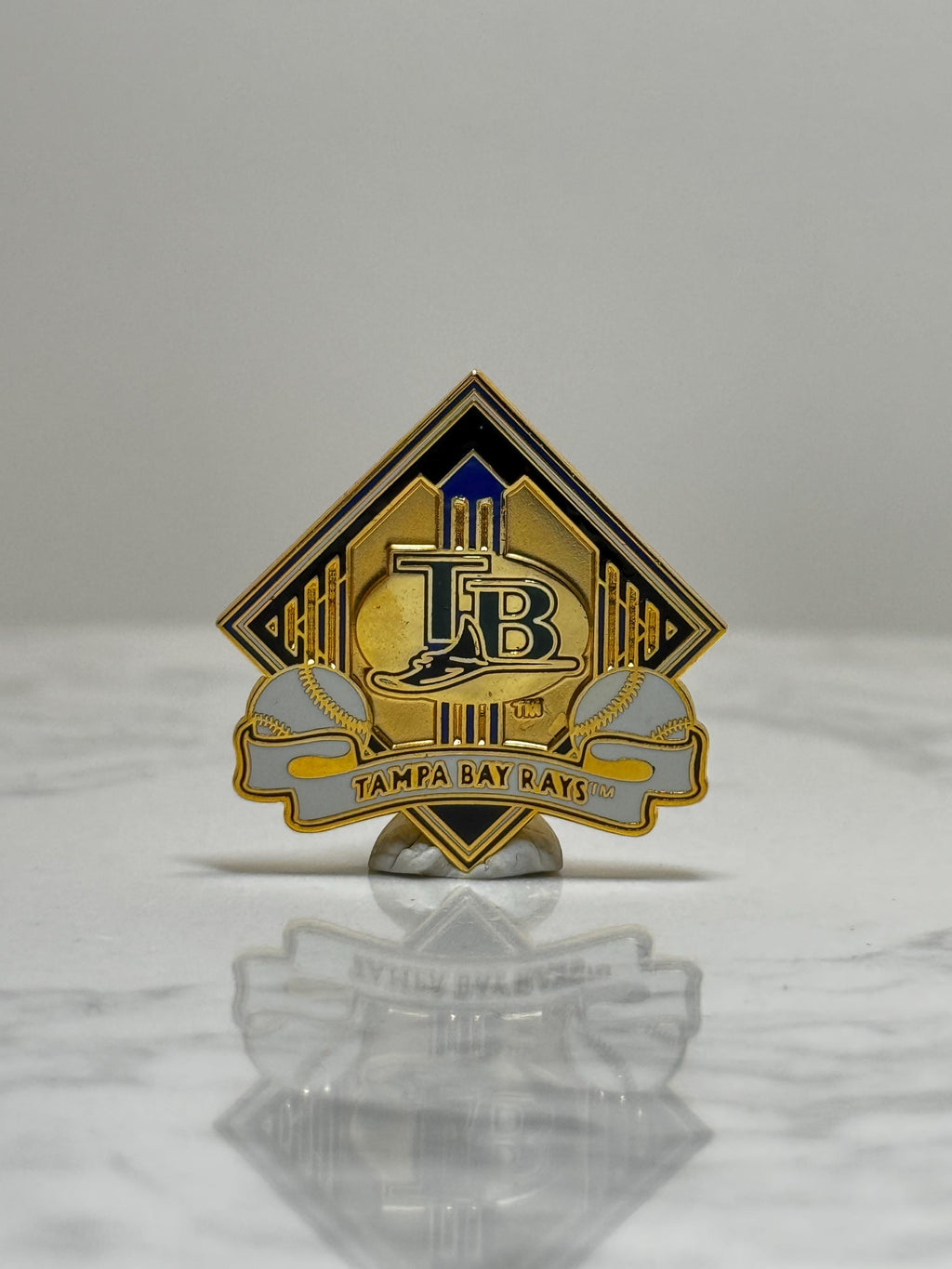 Tampa Bay Rays Baseball Pin: Gold Enamel - MLB Sports Accessory