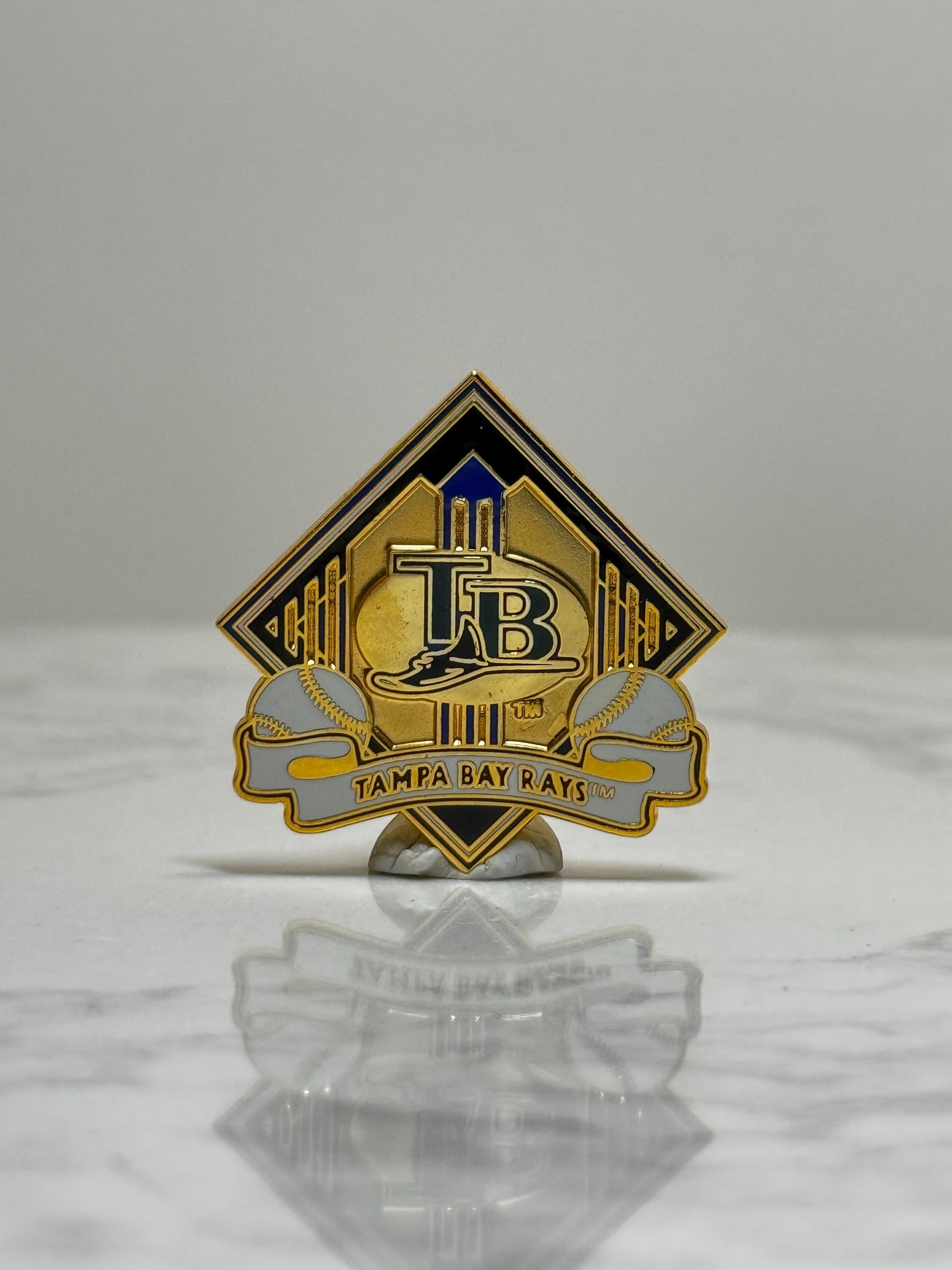Tampa Bay Rays Baseball Pin: Gold Enamel - MLB Sports Accessory