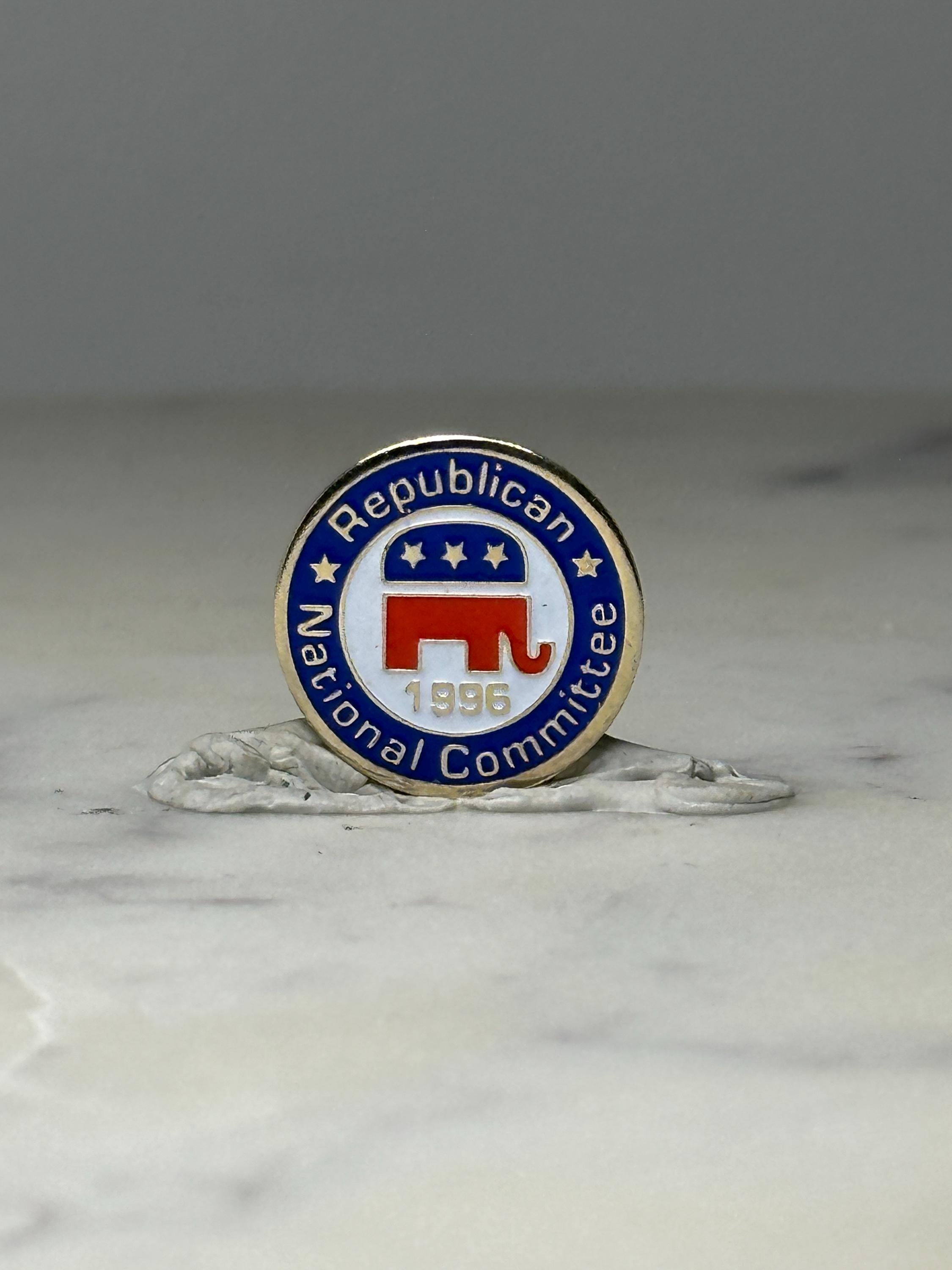 Republican National Committee Lapel Pin: Enamel Red White Blue - 1996 Political Accessory