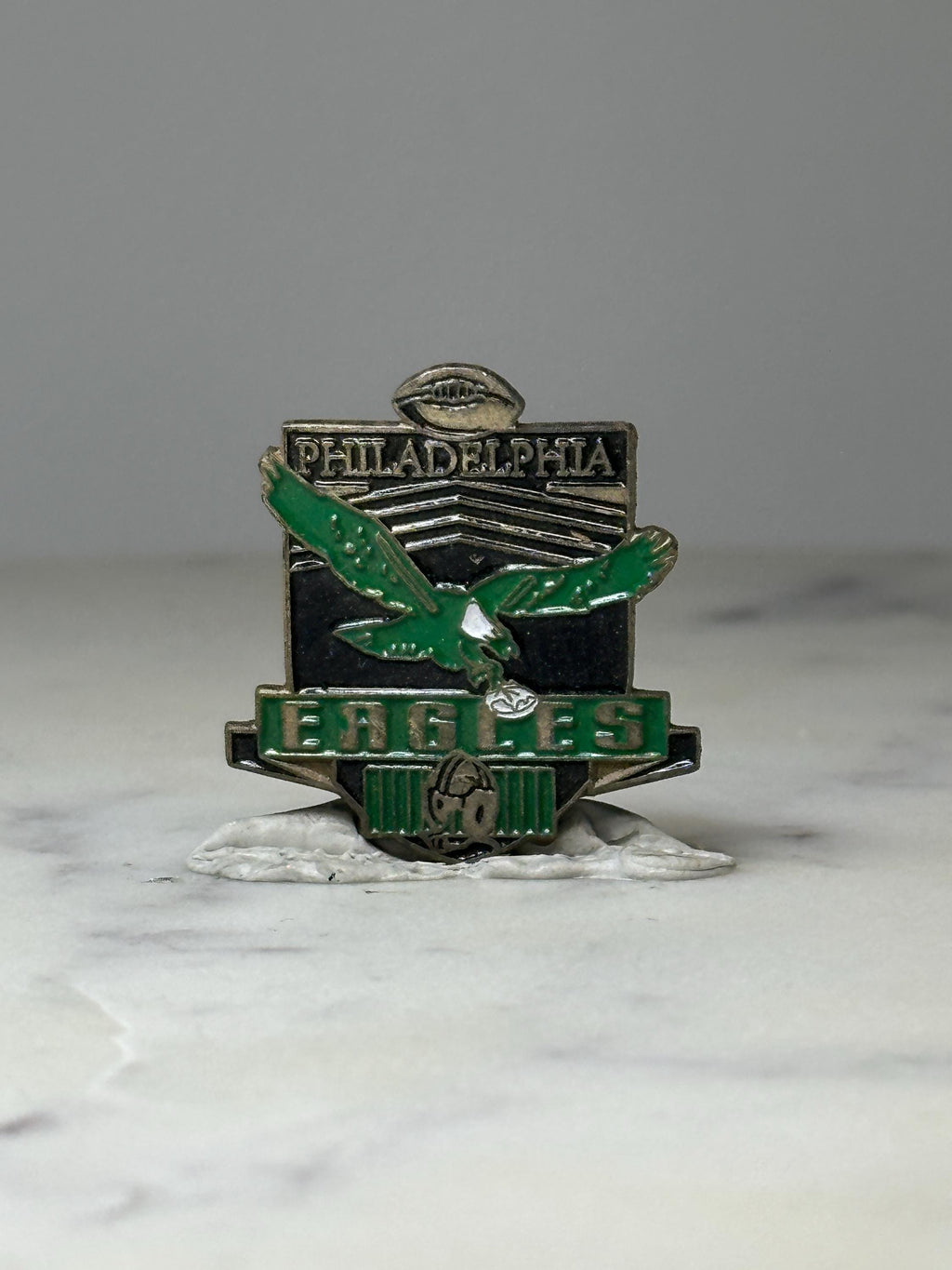 Philadelphia Eagles Football Pin: Green Enamel - NFL Sports Accessory