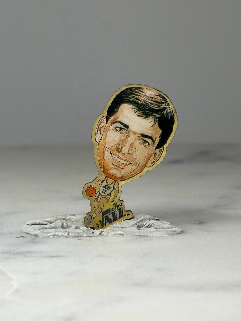 Vintage John Stockton Pinheads Pin: Utah Jazz NBA Lapel Pin – 90s Basketball Collectible