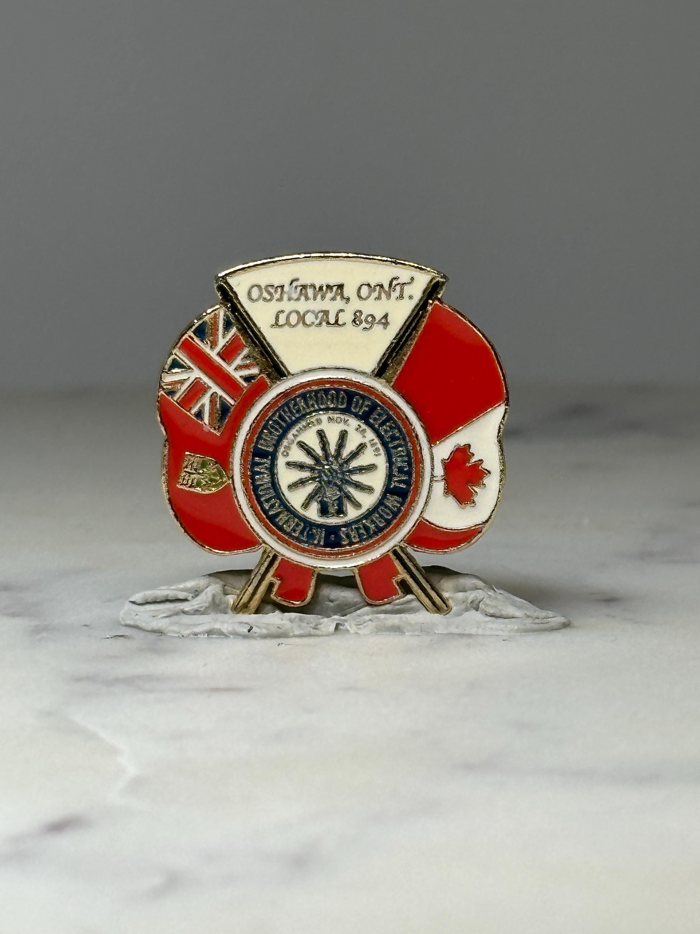 Oshawa Ontario Local 894 Union Pin: Enamel - Vintage Boilermakers Canada