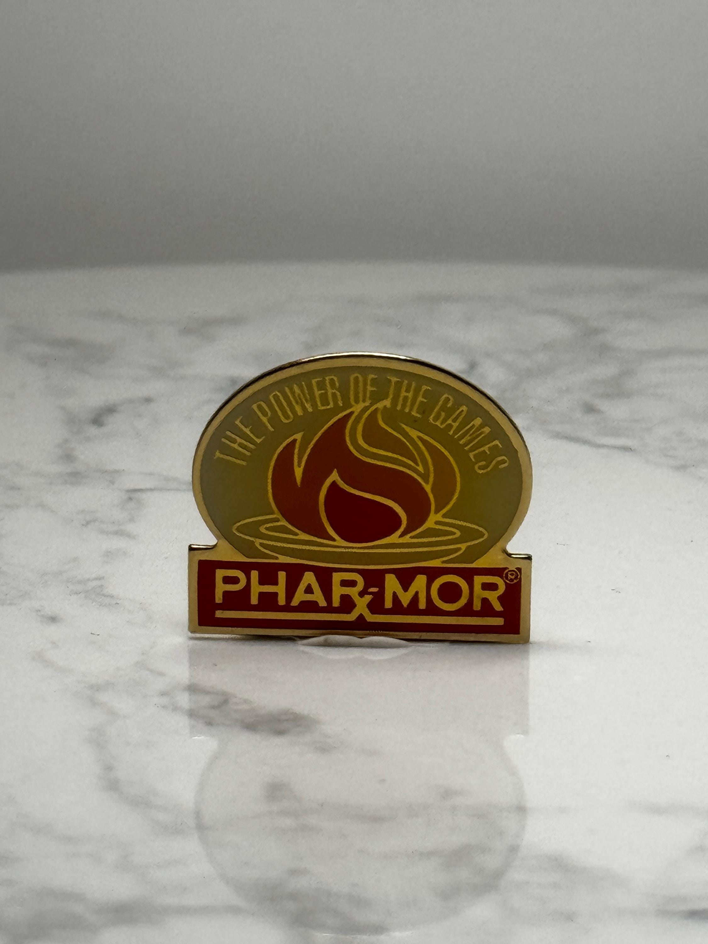 Vintage Phar Mor Pin: Gold Tone Enamel - 1990s Store Promo