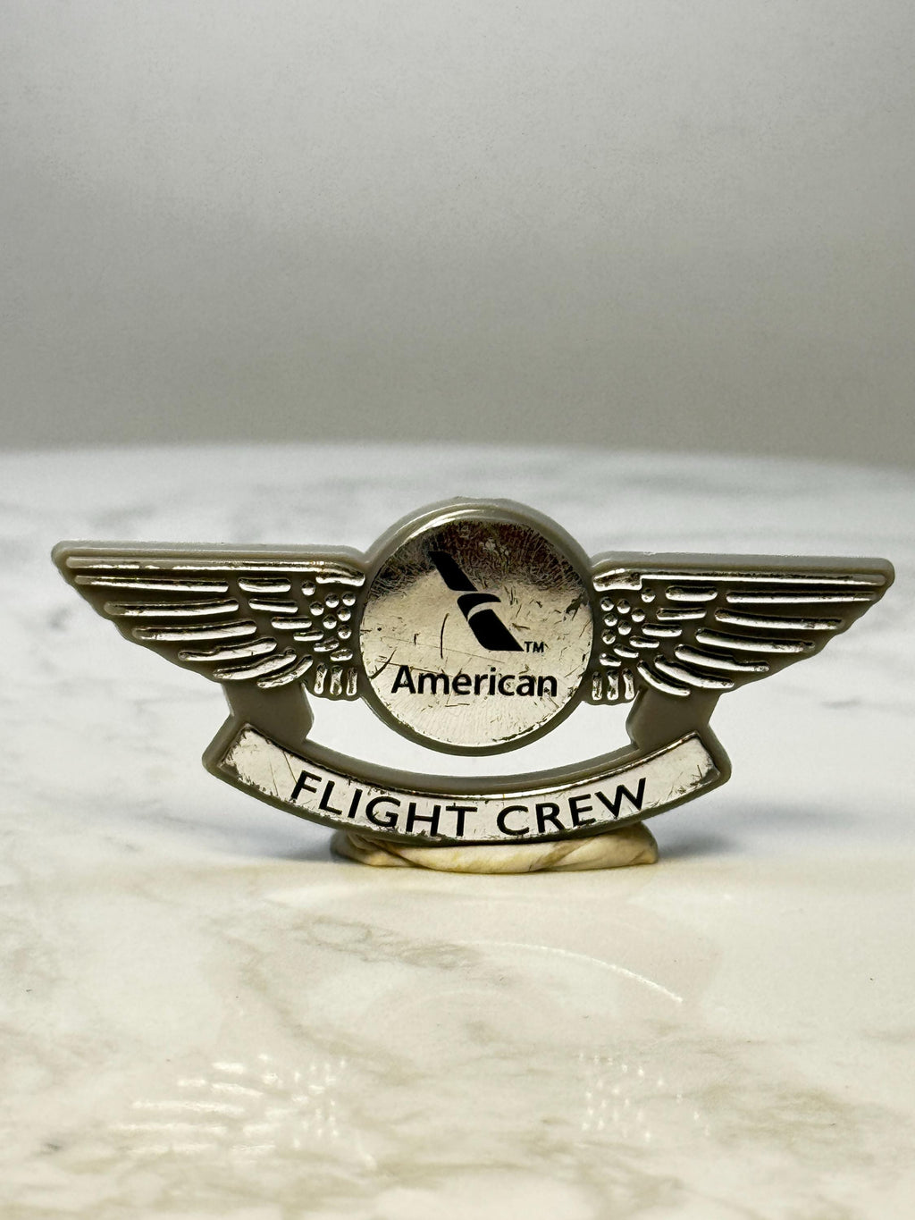 Vintage American Airlines Flight Crew Pin: Silver Tone - Aviation Accessory