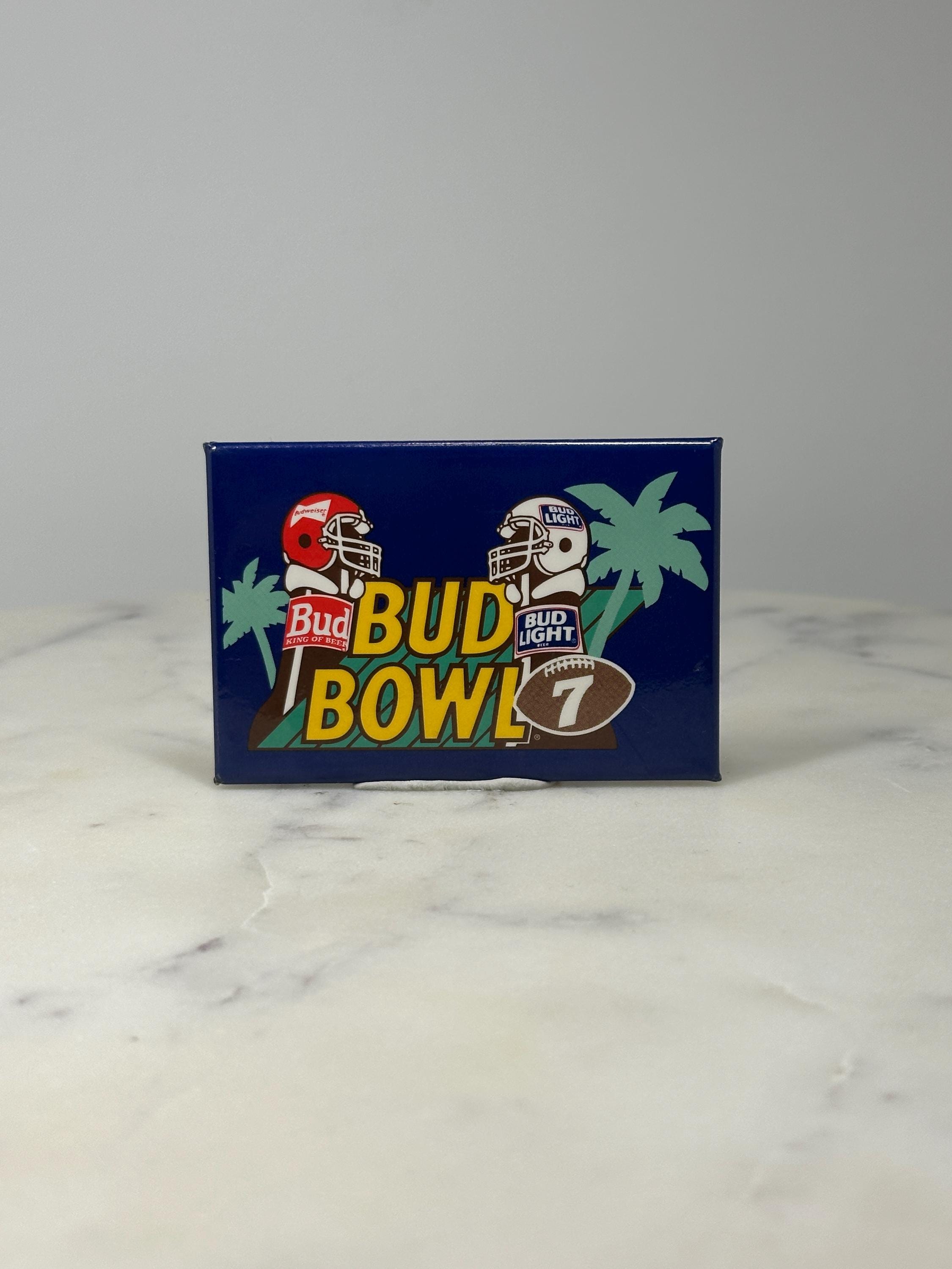 Bud Bowl 7 Football Pin: Colorful - 1990s Beer Promo Accessory