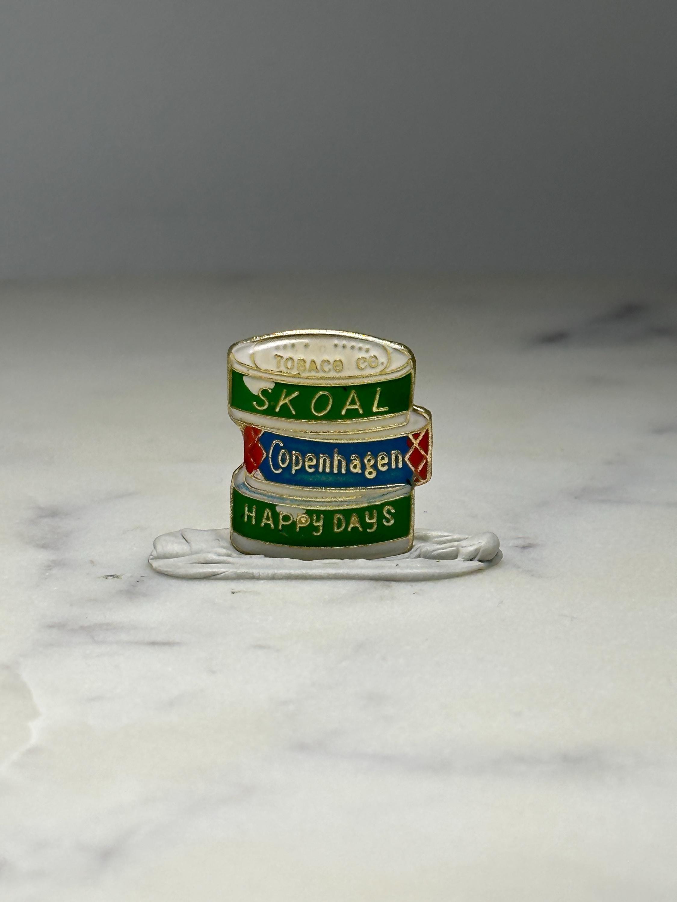 Skoal Copenhagen Tobacco Pin: Enamel Stack Design - 1990s Promo Accessory