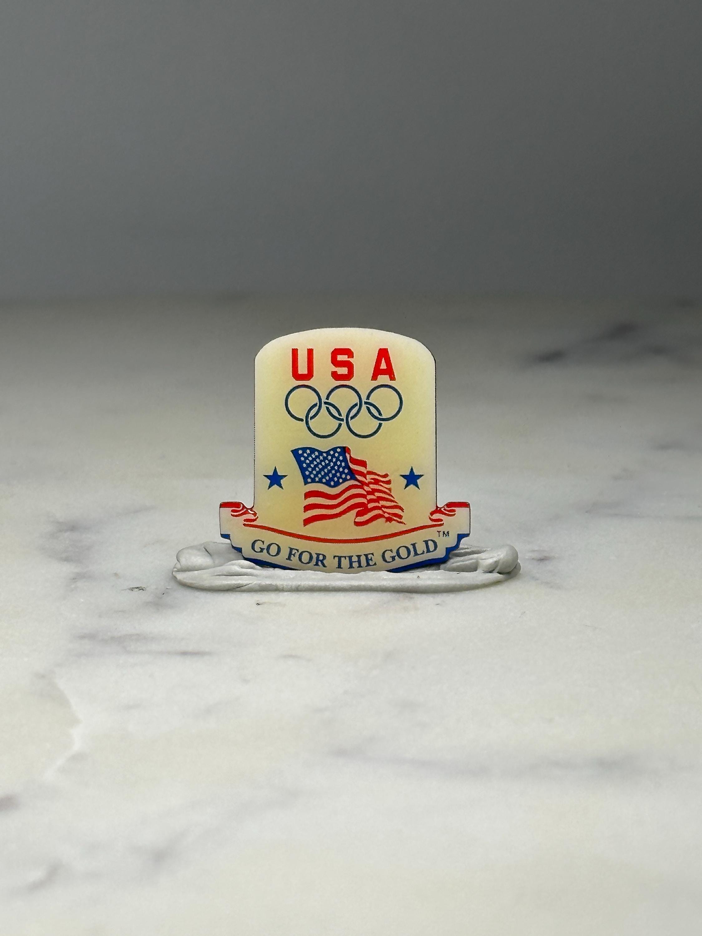 USA Olympic Lapel Pin: Enamel Patriotic - Go for Gold Accessory