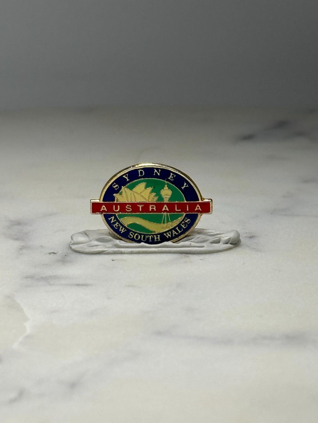 Sydney Australia Souvenir Pin: Gold Tone Enamel - Travel Accessory
