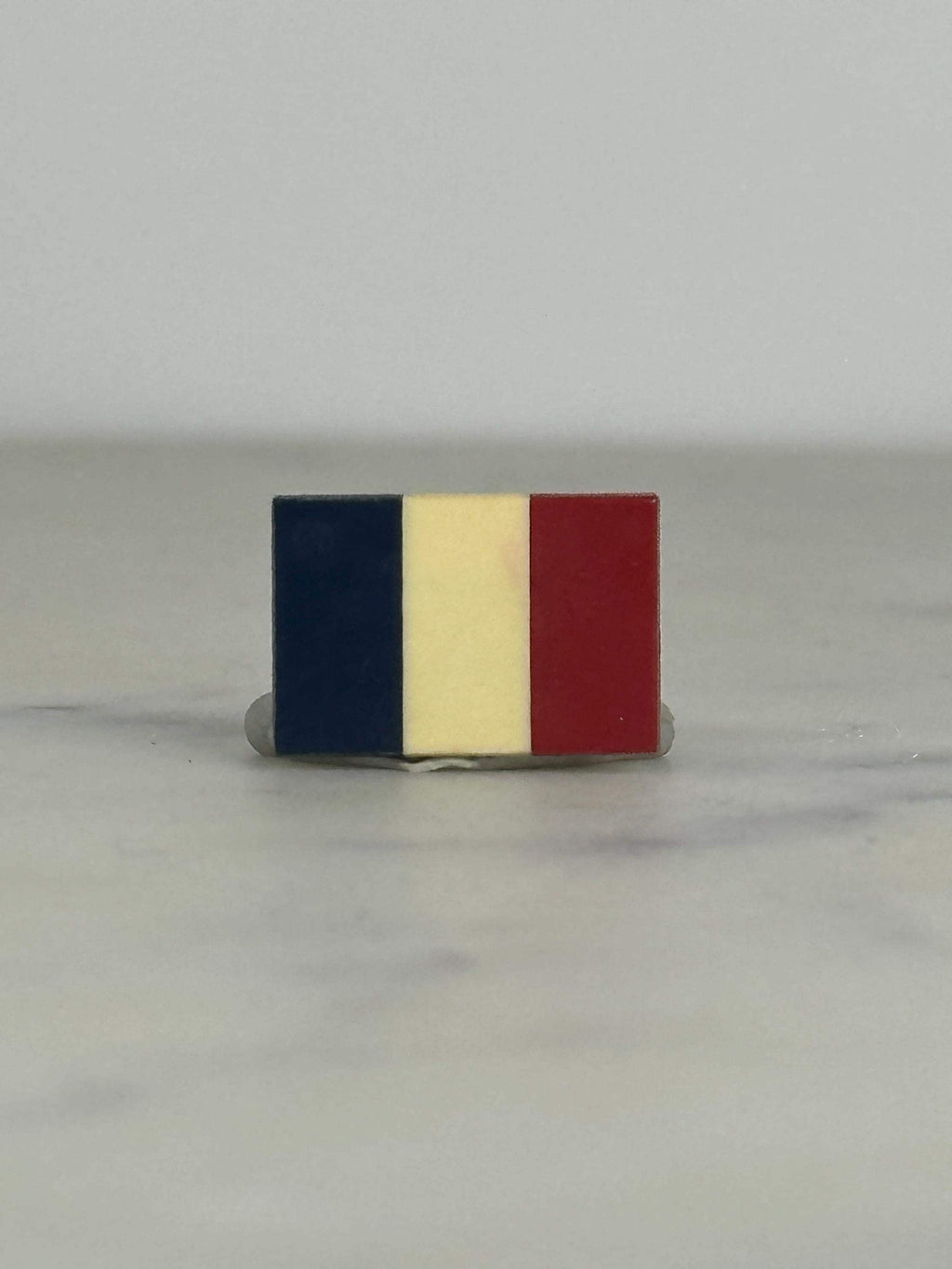 France flag enamel pin: gloss finish tricolor - patriotic accessory