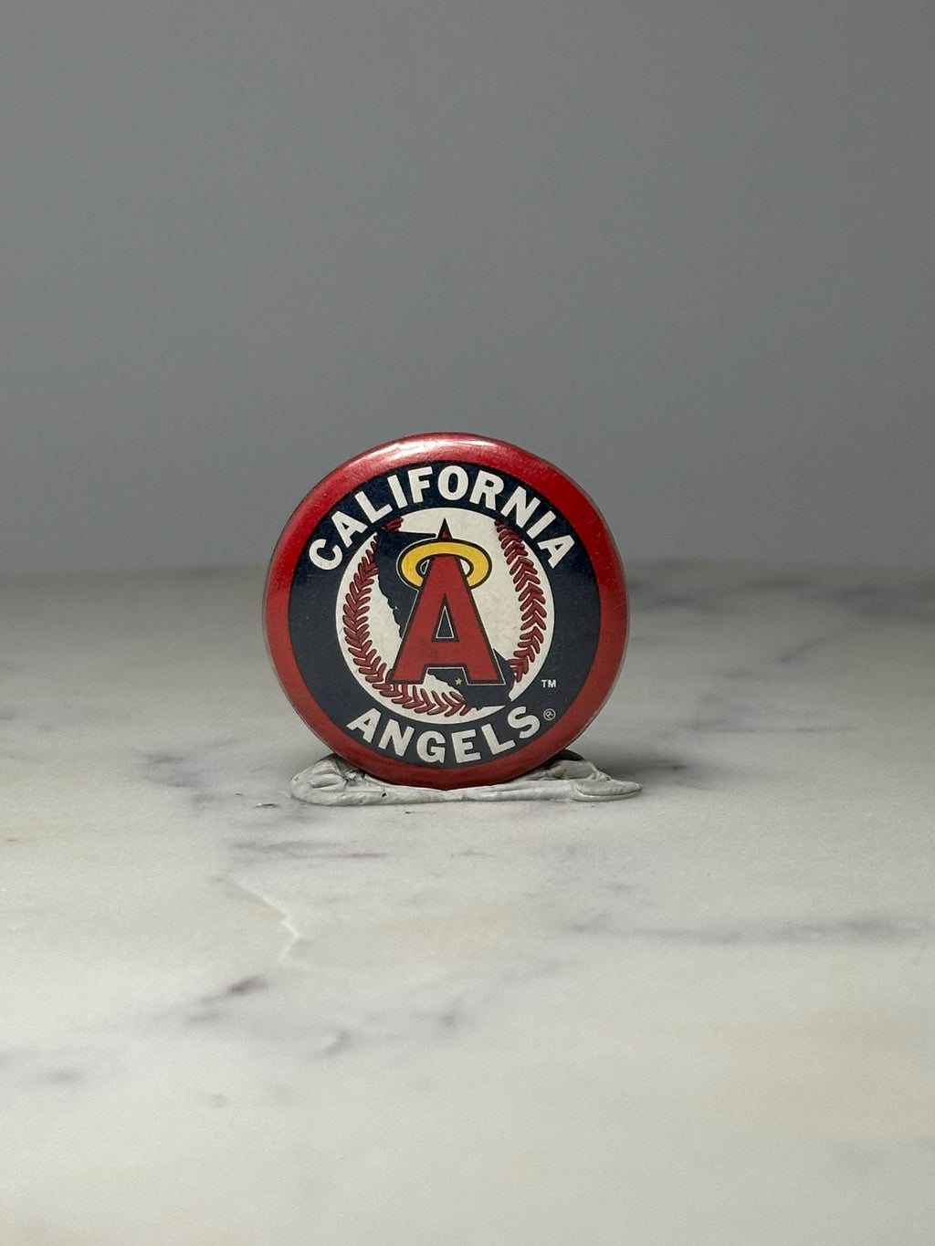 California Angels Baseball Pin: Red Enamel Logo - MLB Sports Accessory