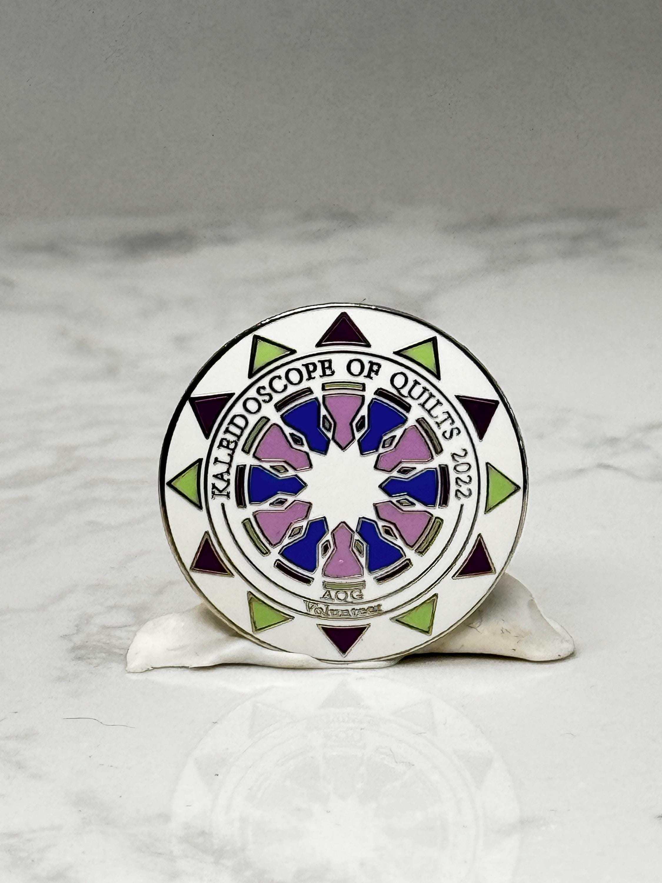 Kaleidoscope of Quilts Pin: Enamel Multicolor - 2022 Event Accessory