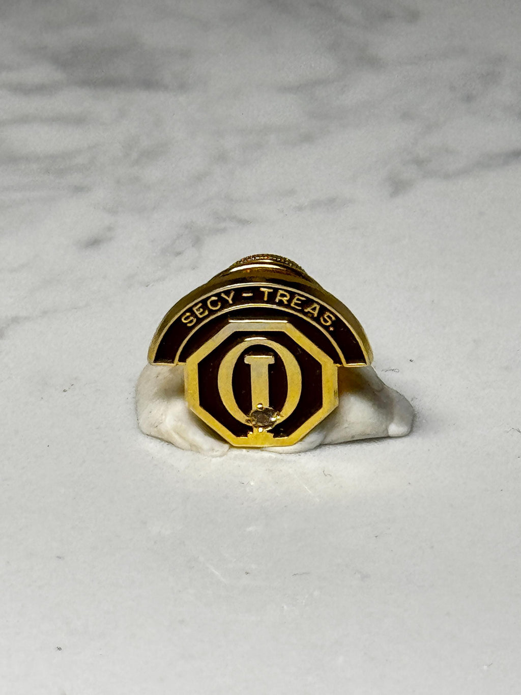 Vintage Optimist International Secretary Treasurer Lapel Pin: Gold Tone – Service Club Officer