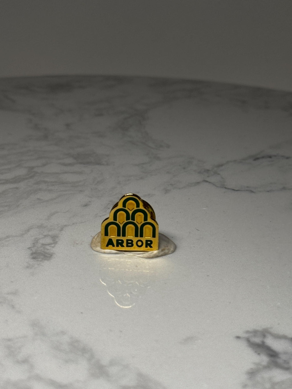 Arbor Drugs Logo Pin: Green & Yellow Enamel - 1990s Company Accessory