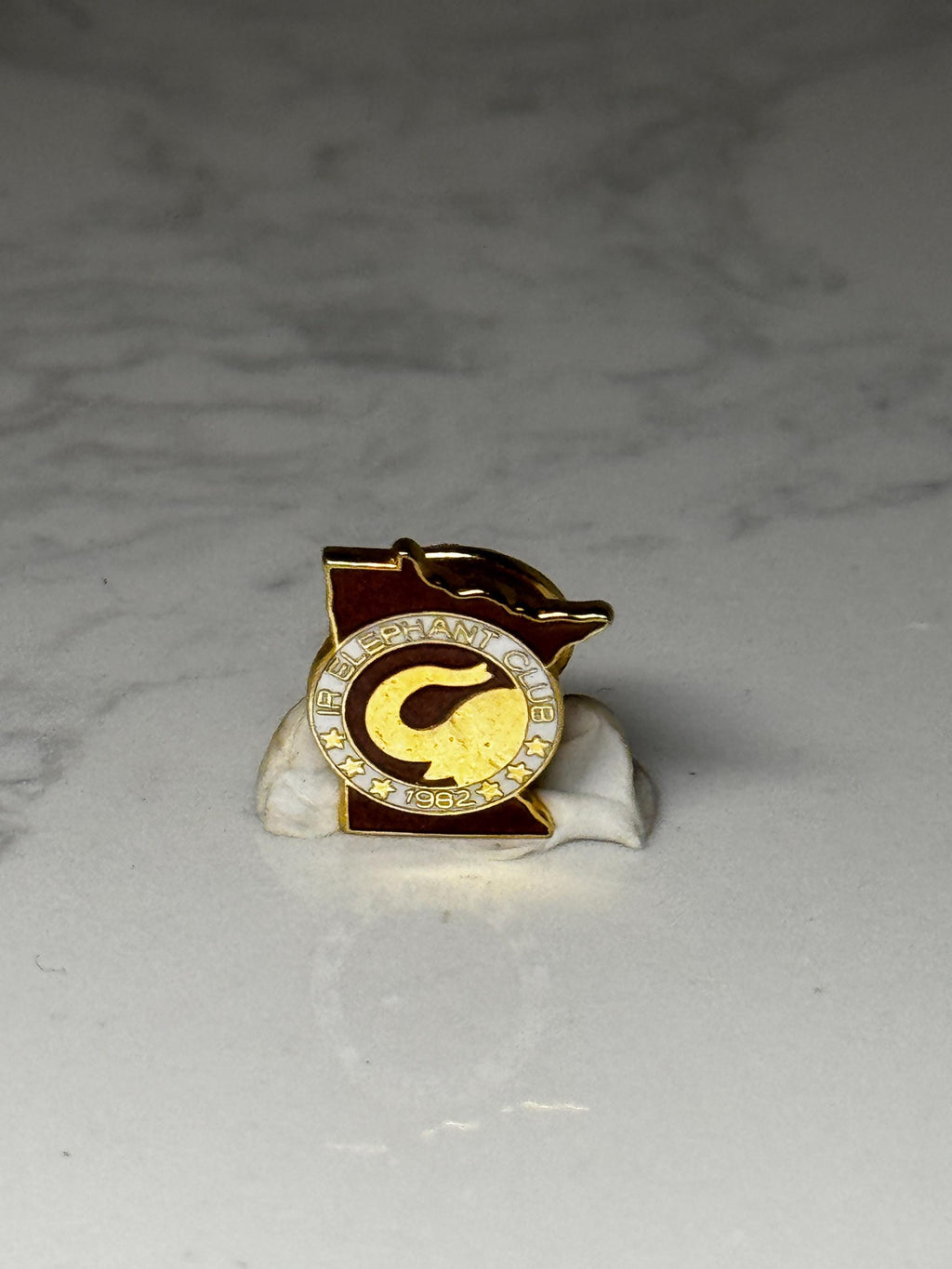 Rare Minnesota Republican Elephant Club Pin: Gold Enamel - 1962 Vintage Political