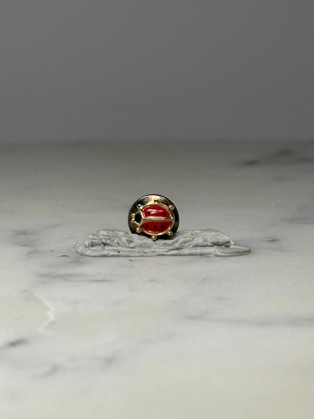 Ladybug Enamel Pin: Red & Gold Tone - Nature Accessory