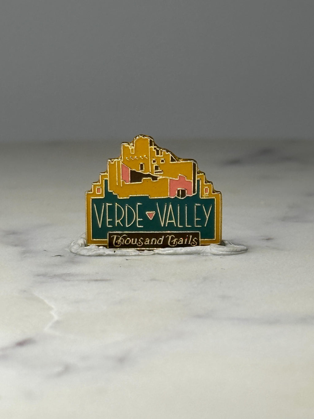 Verde Valley Thousand Trails Enamel Pin: Gold Tone - RV Resort Souvenir