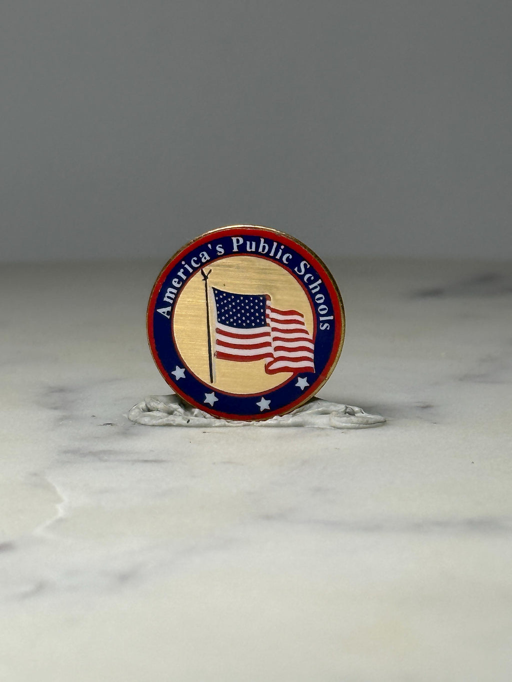 Americas Public Schools Enamel Pin: Red White Blue - Patriotic Accessory