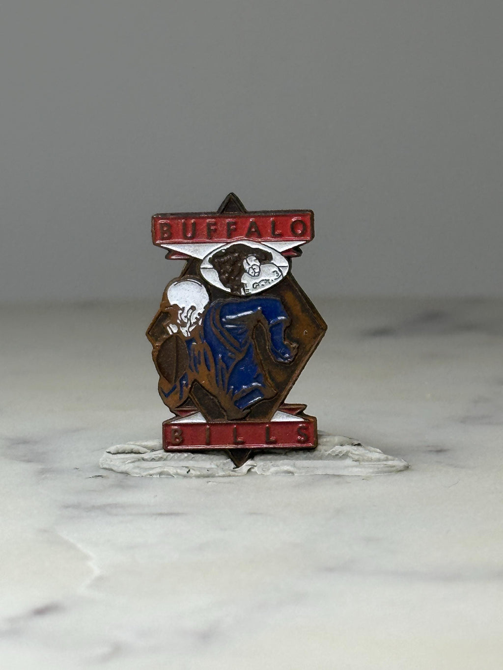 Buffalo Bills Football Pin: Red Blue Enamel - NFL Sports Accessory