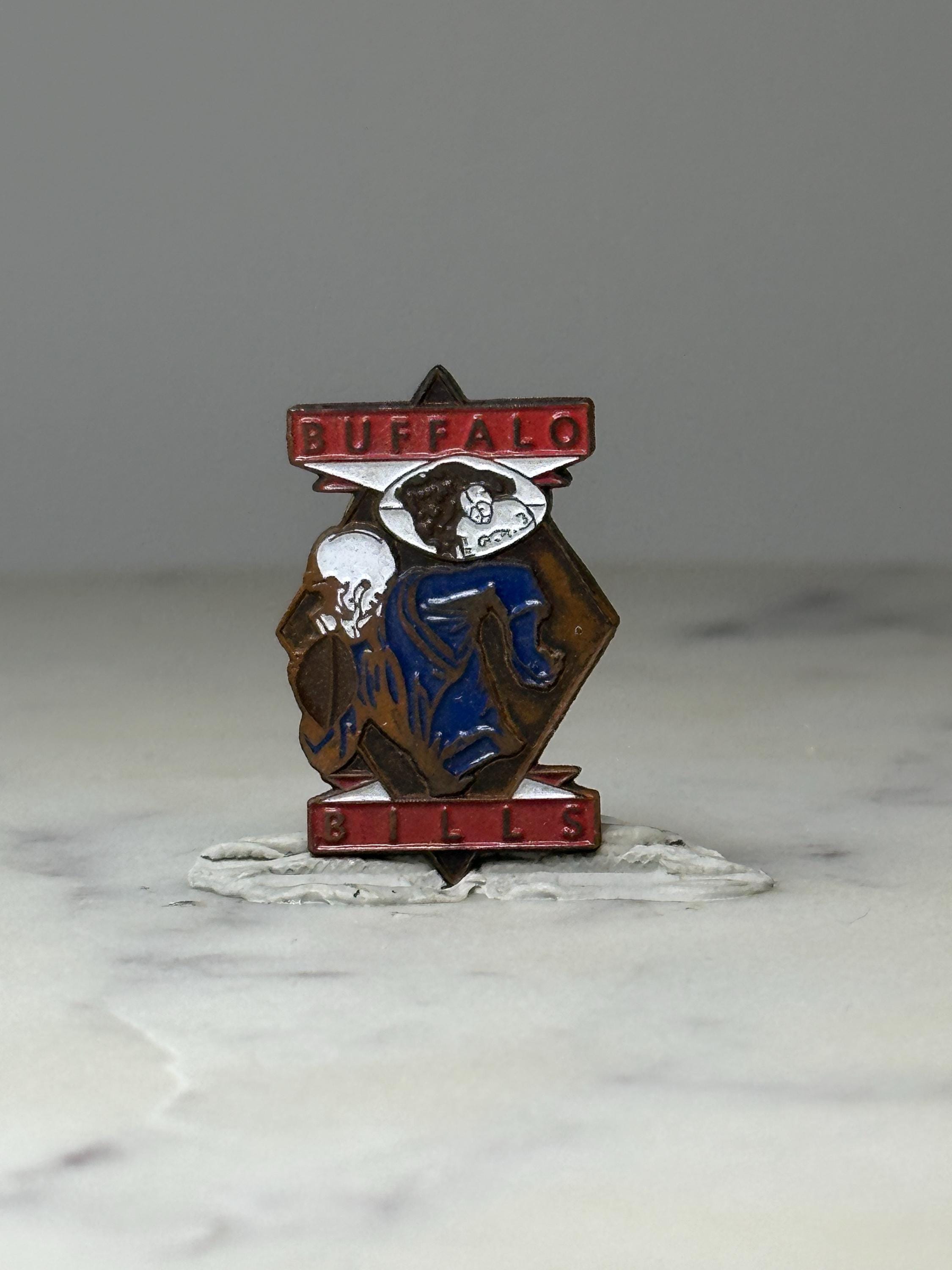 Buffalo Bills Football Pin: Red Blue Enamel - NFL Sports Accessory