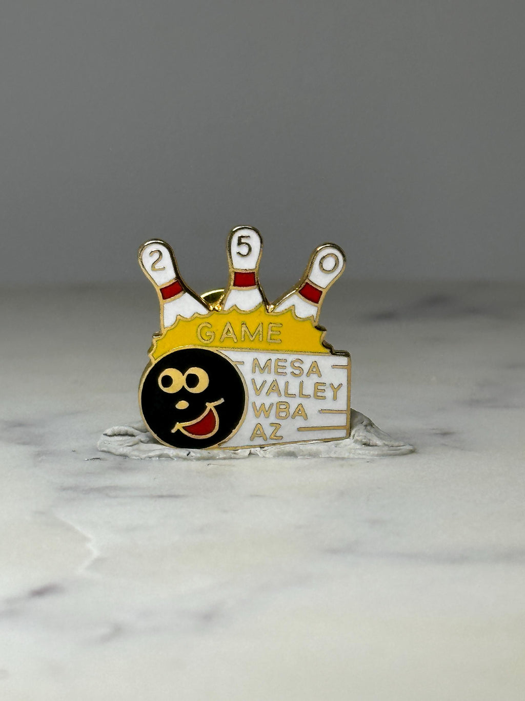 Mesa Valley WBA AZ Bowling Pin: Enamel Gold Tone - Game Accessory