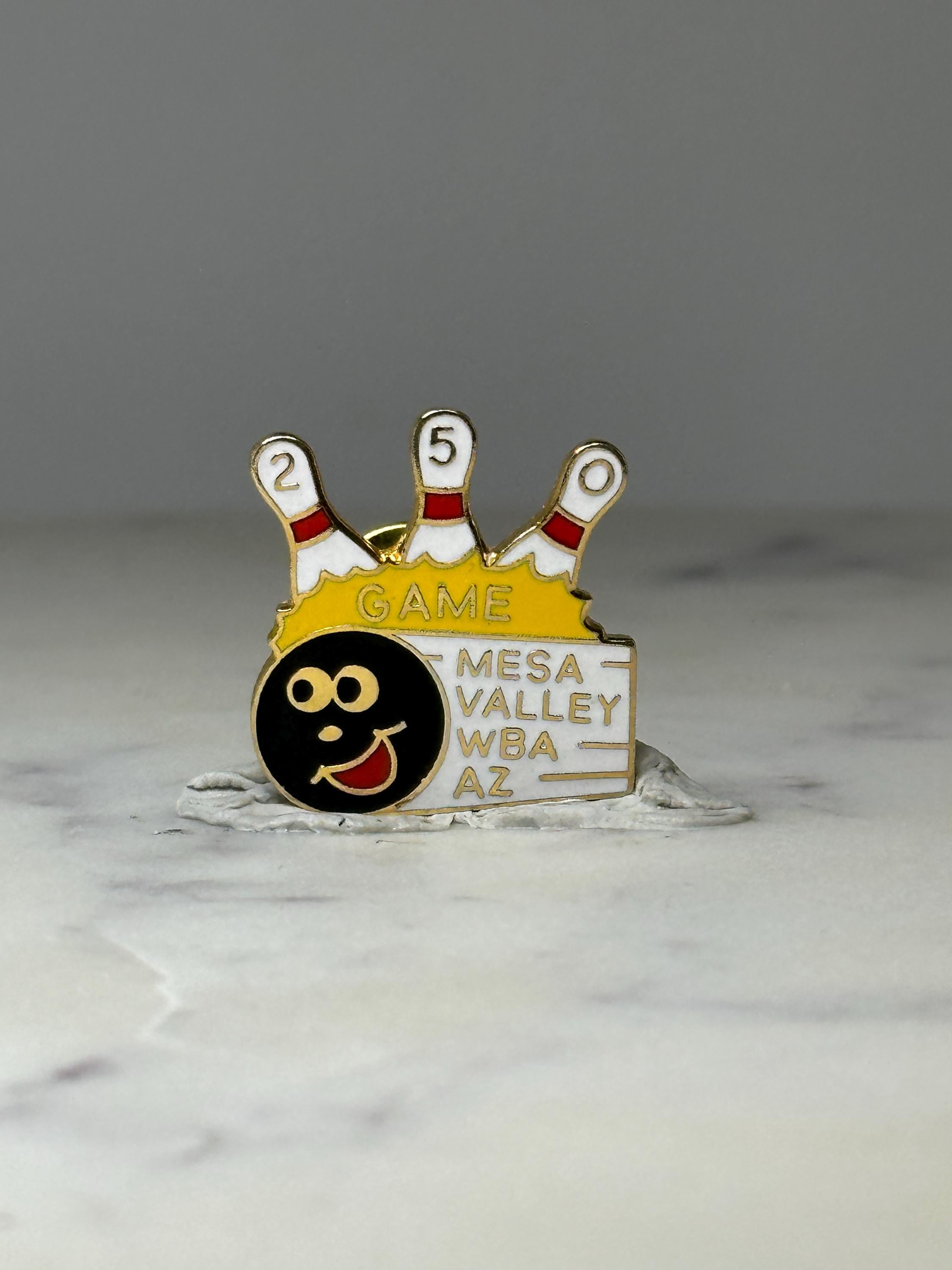 Mesa Valley WBA AZ Bowling Pin: Enamel Gold Tone - Game Accessory