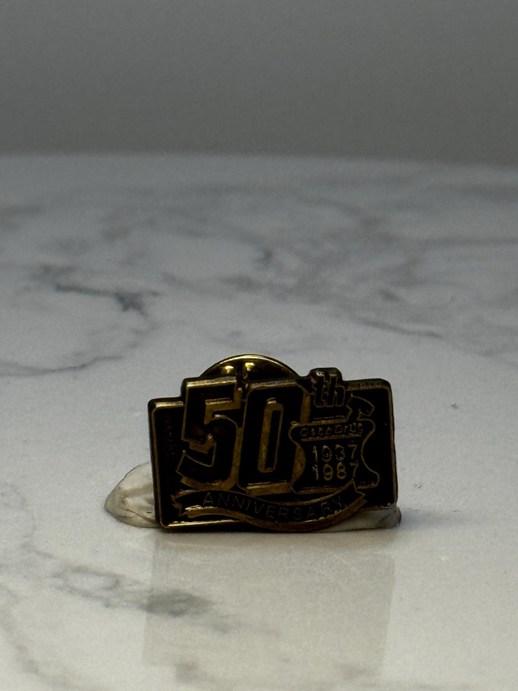 Vintage Osco Drug 50th Anniversary Lapel Pin: Bronze Tone - Pharmacy Memorabilia