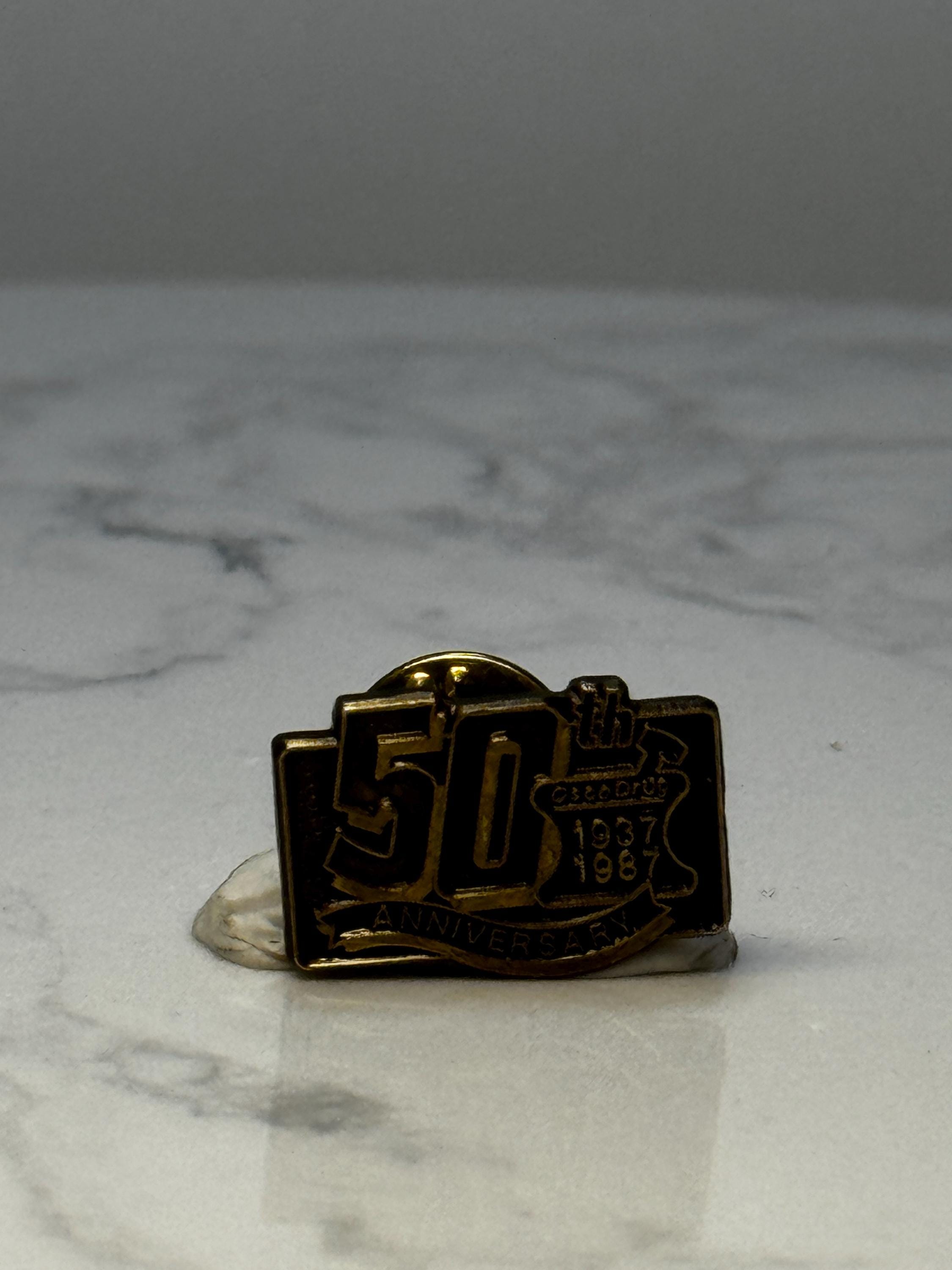 Vintage Osco Drug 50th Anniversary Lapel Pin: Bronze Tone - Pharmacy Memorabilia