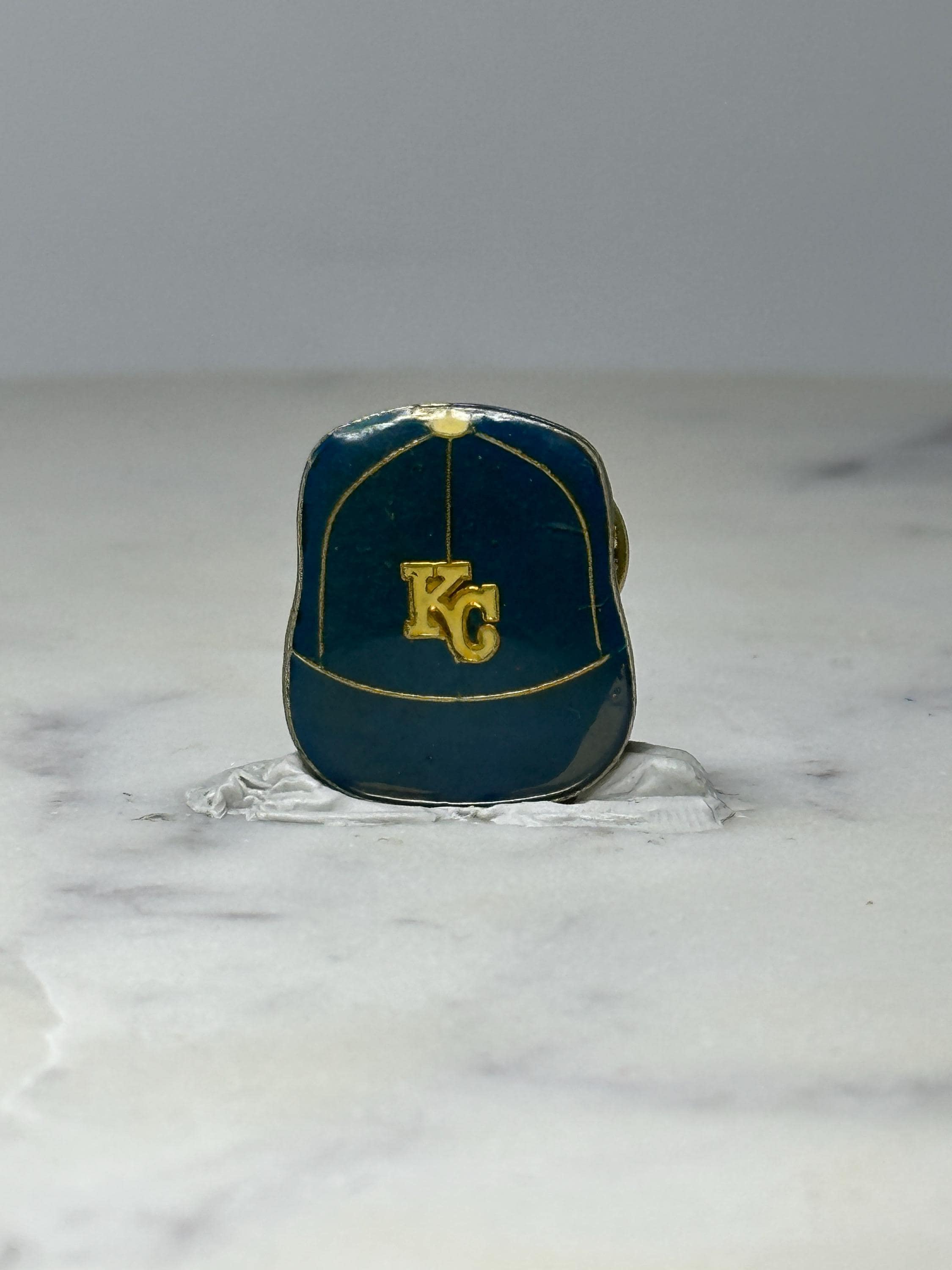 Vintage Kansas City Royals Hat Pin: Blue & Gold Enamel - MLB Sports Accessory