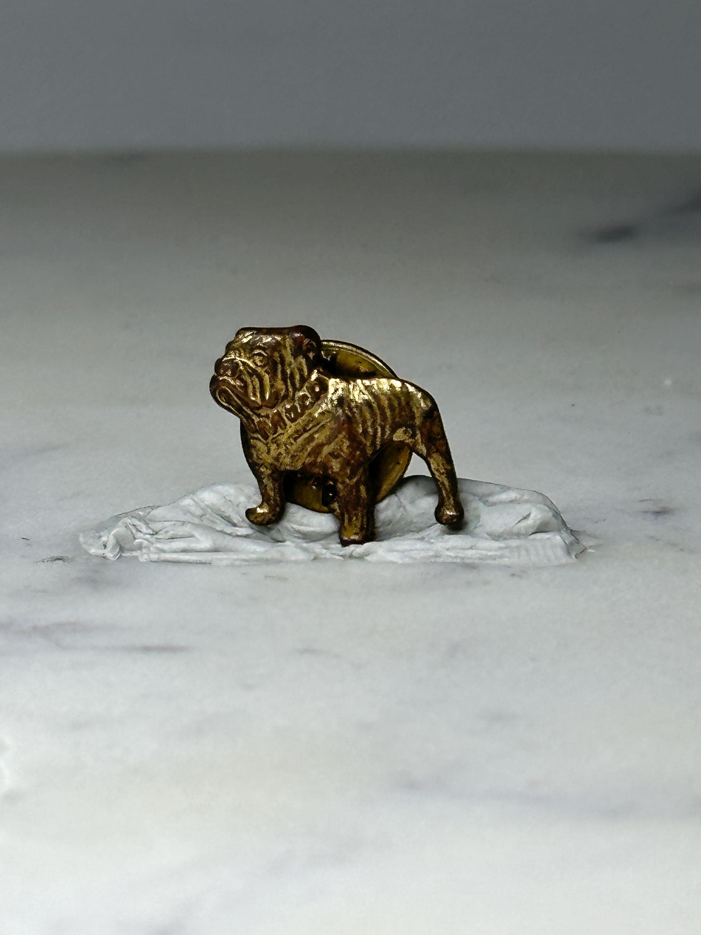 Vintage Mack Trucks Bulldog Pin: Gold Tone Bulldog - Trucking Collectable