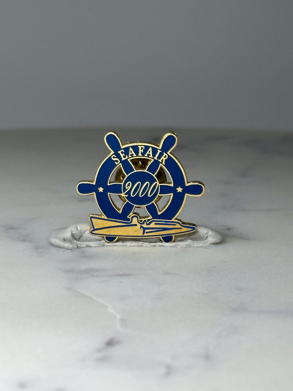 Vintage Seafair 2000 Lapel Pin: Blue Gold Enamel - Seattle Event Accessory