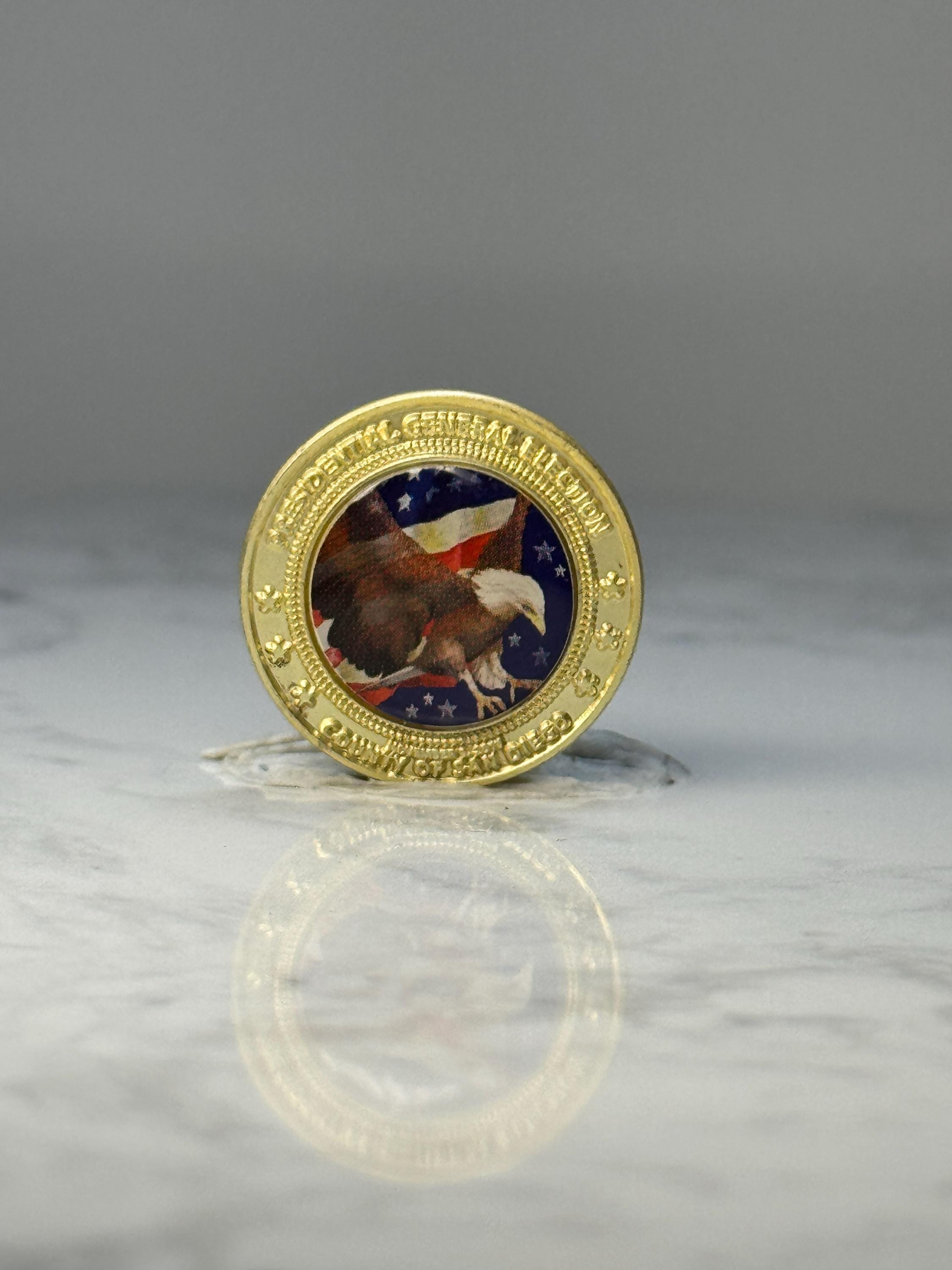 Presidential General Legion Pin County of San Diego Eagle Patriotic Enamel Lapel Pin
