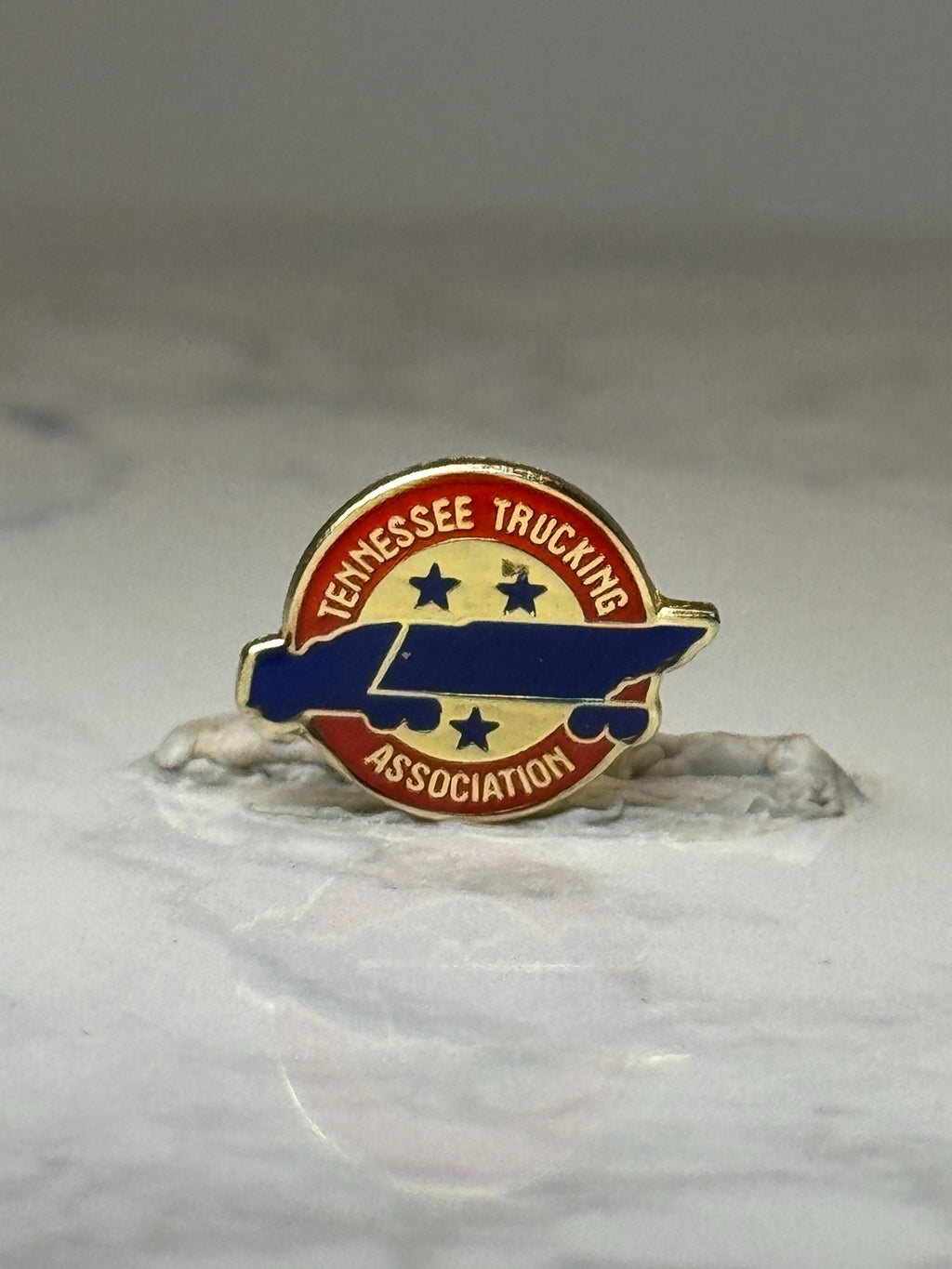 Vintage Tennessee Trucking Association Lapel Pin: Enamel - Transportation Accessory