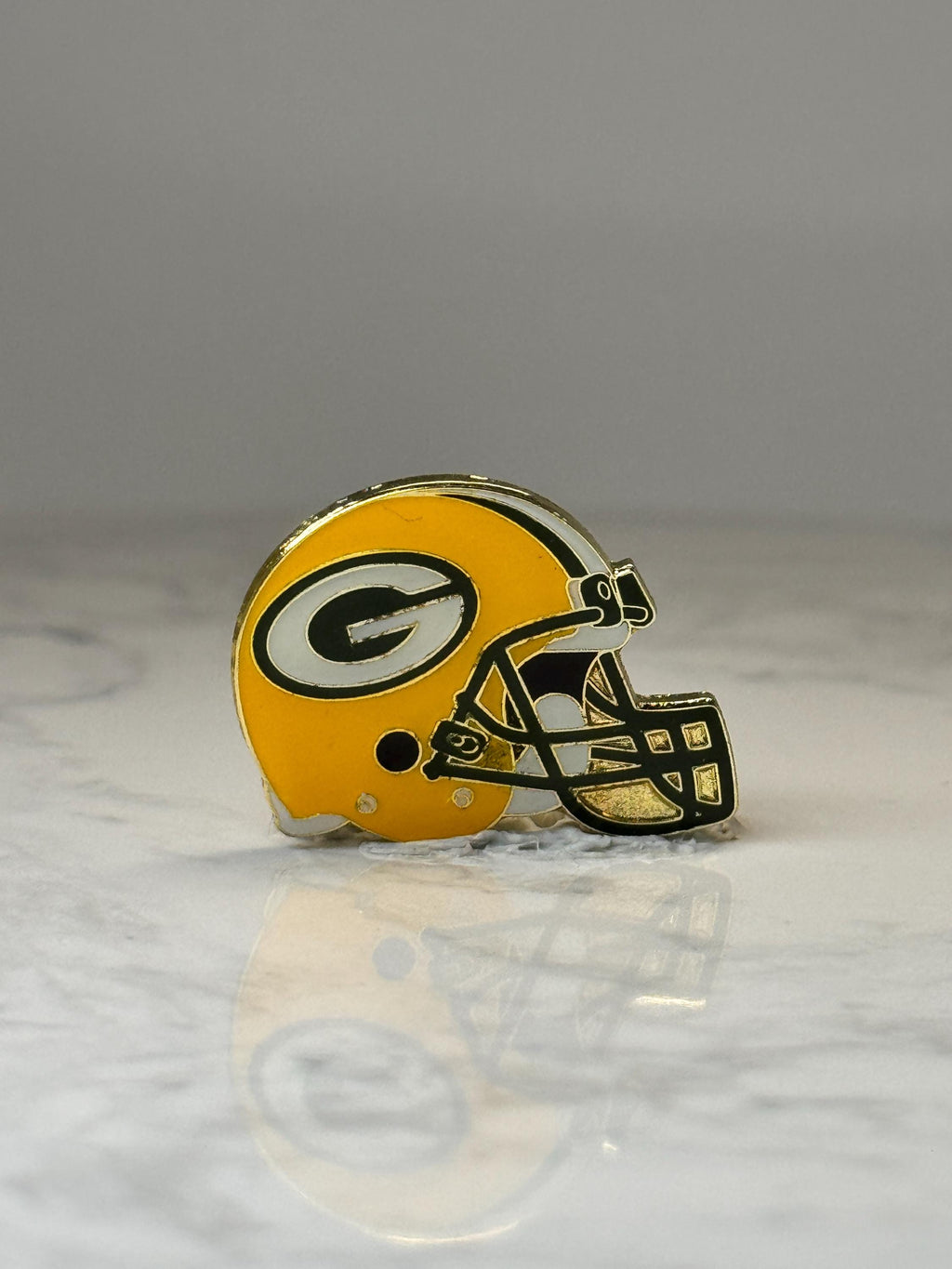 Vintage Green Bay Packers Helmet Pin: Green Gold Enamel - NFL Accessory