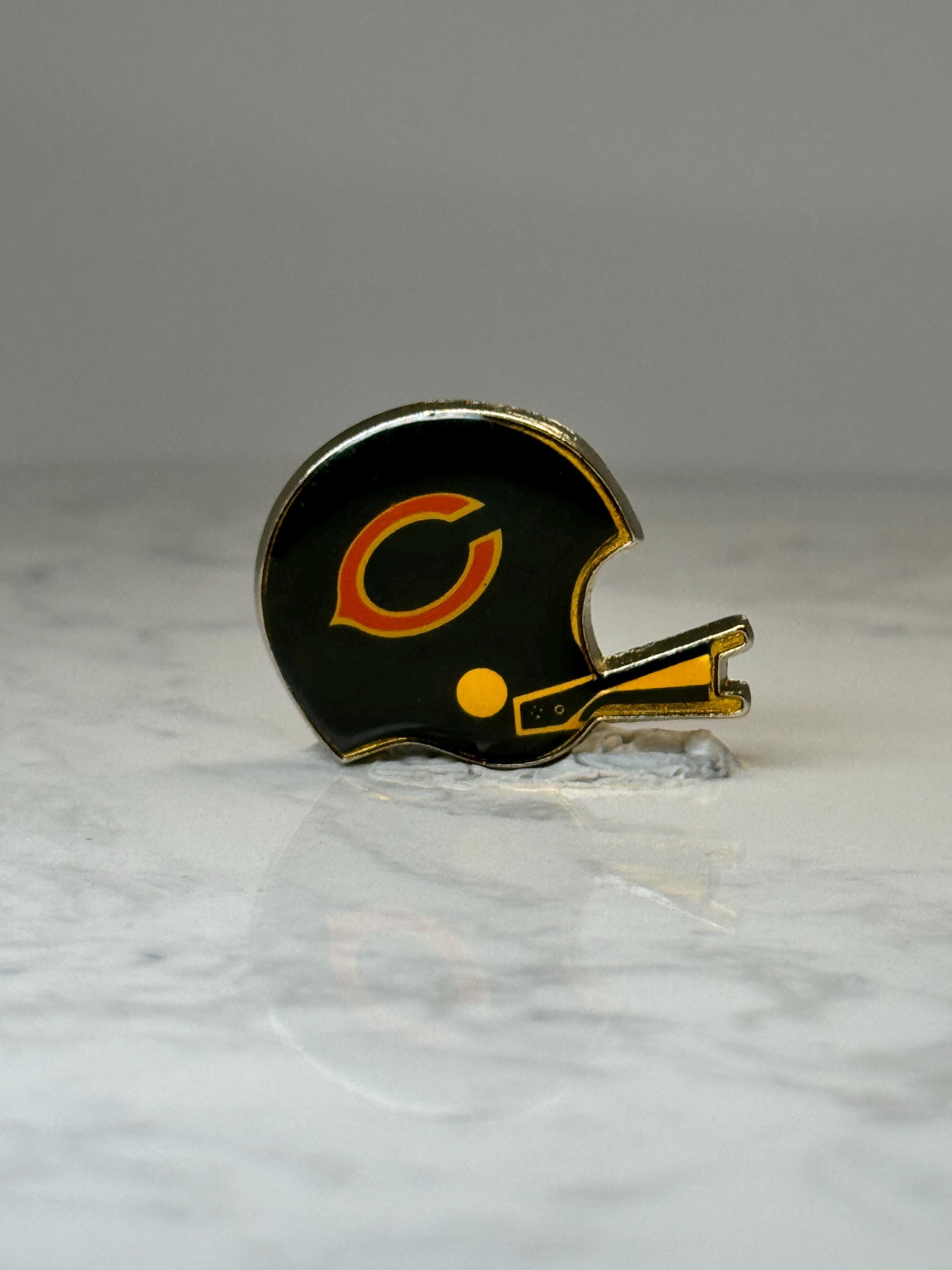 Vintage Chicago Bears Helmet Pin: Navy Enamel - NFL Football Accessory