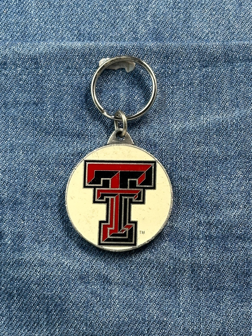 Vintage Texas Tech Red Raiders Keychain: Metal Enamel - College Accessory