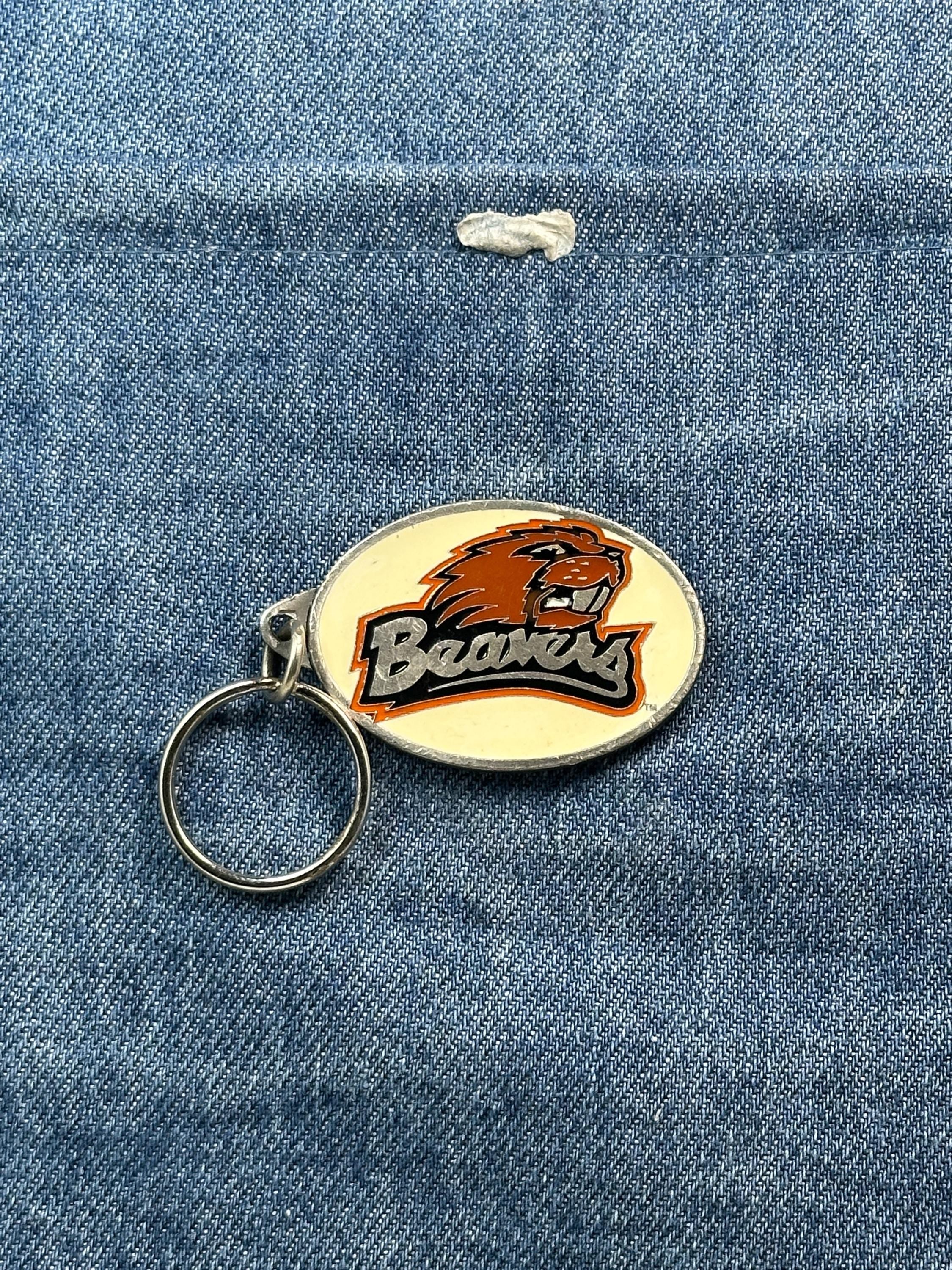 Vintage Oregon State Beavers Keychain: Enamel Metal - 1990s College