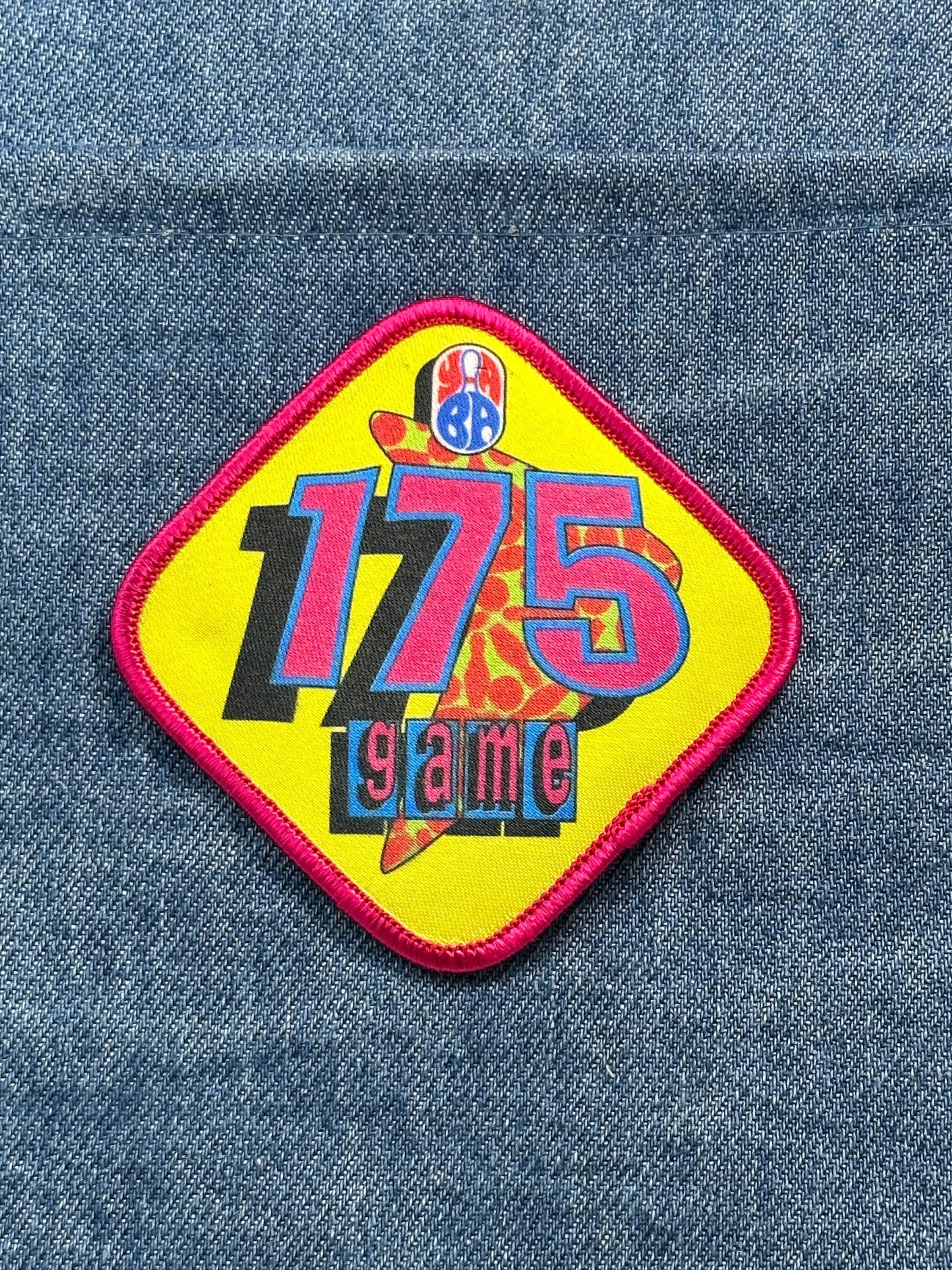 175 Game Bowling Patch: Neon Diamond - 1990s League Accessory