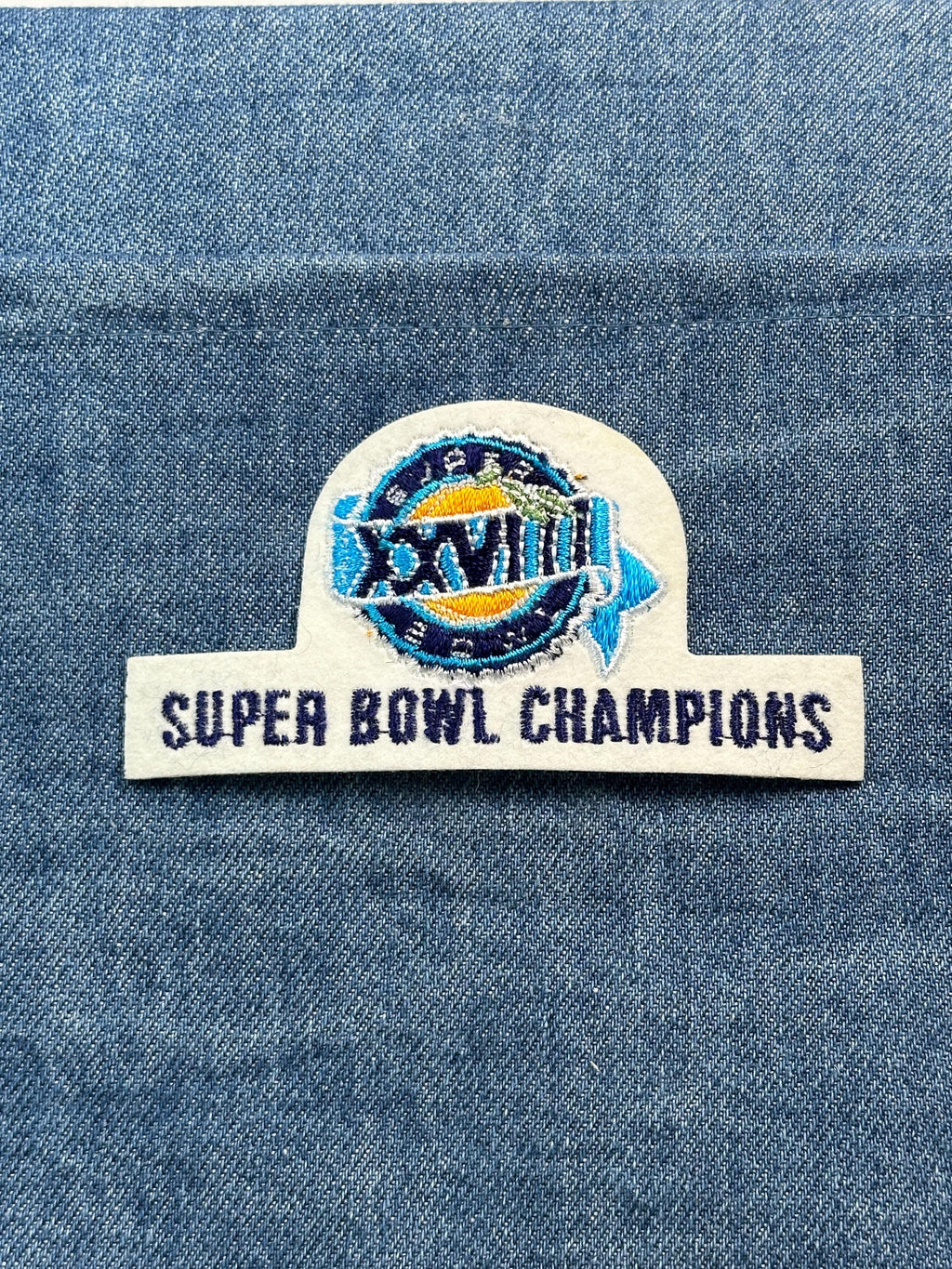 Super Bowl Champions Patch Embroidered NFL Football Sew On Patch Vintage Style