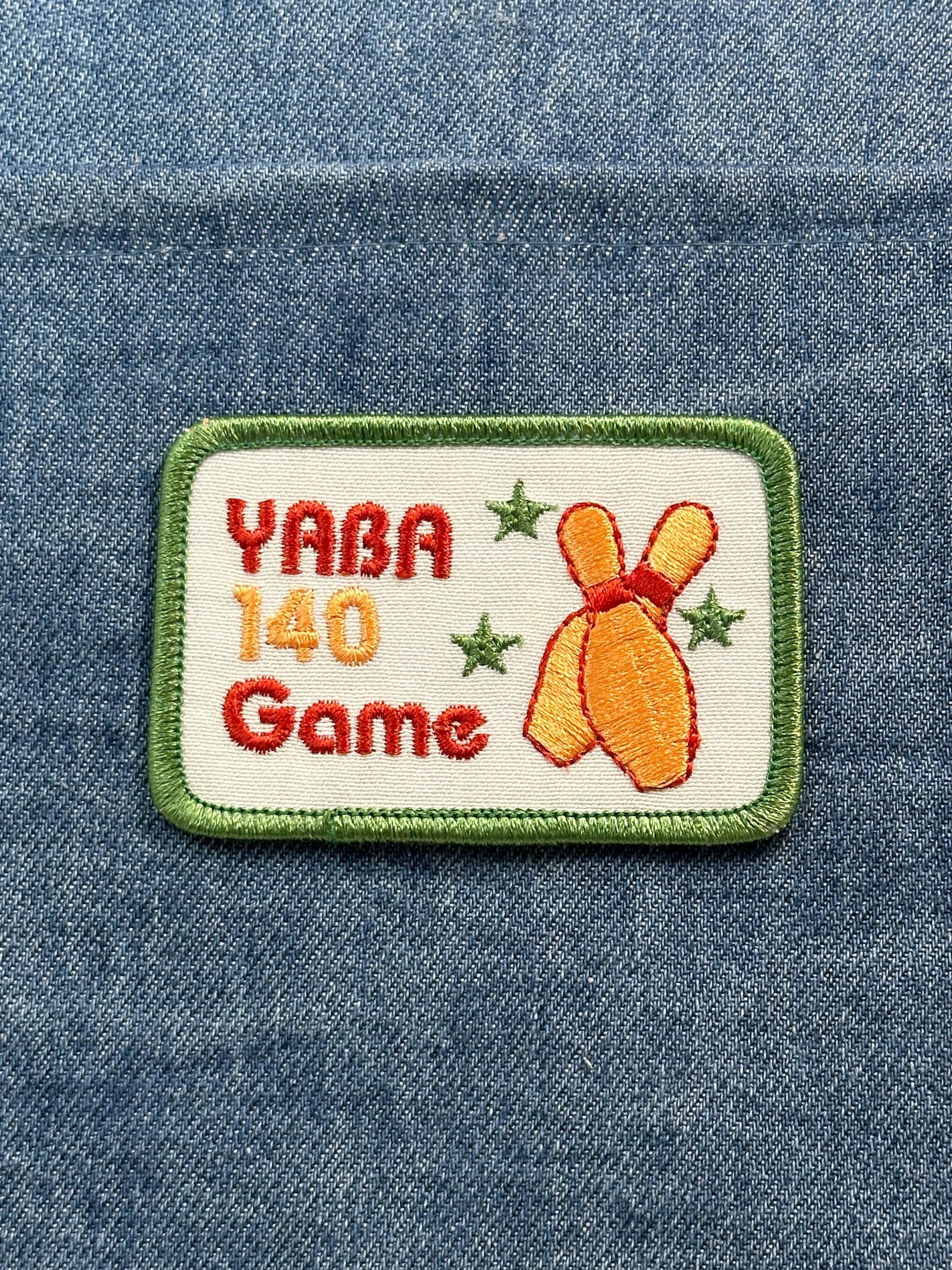 YABA 140 Game Patch: Green Border - Vintage Bowling Award