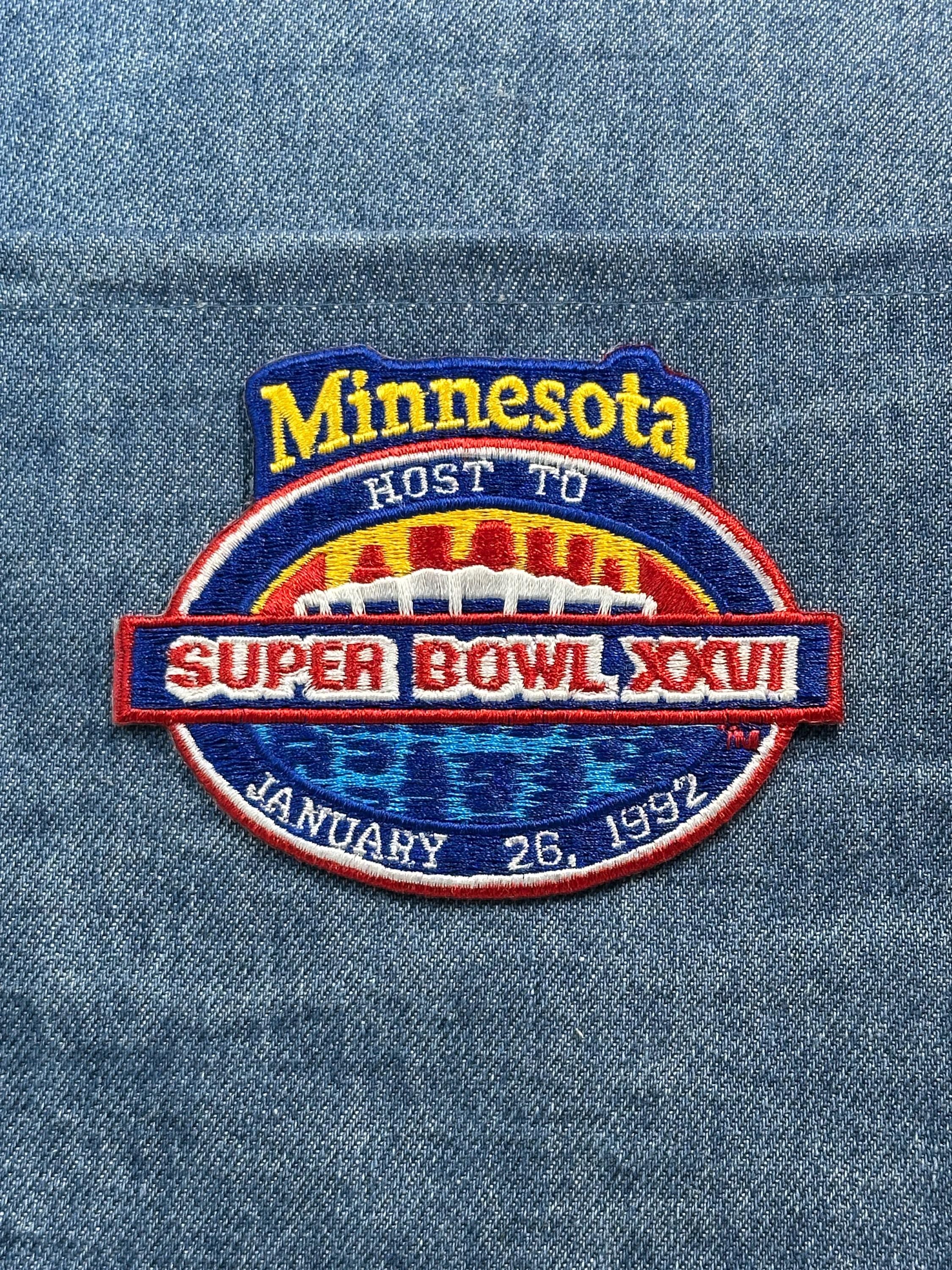 Minnesota Super Bowl XXVI Patch: Red Blue Vintage - 1992 NFL Accessory
