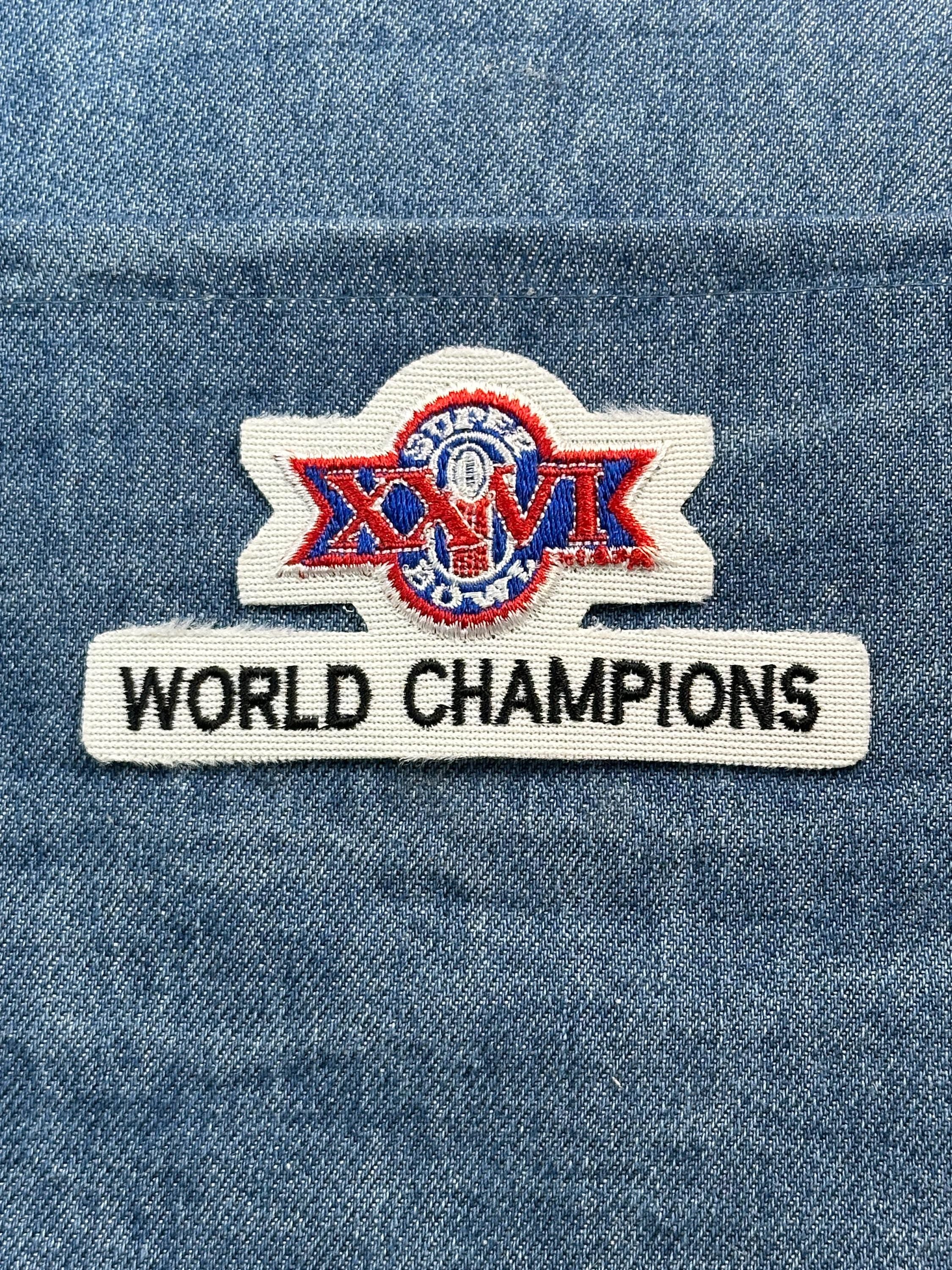 Super Bowl XXVI Patch: Red White Blue - NFL World Champions