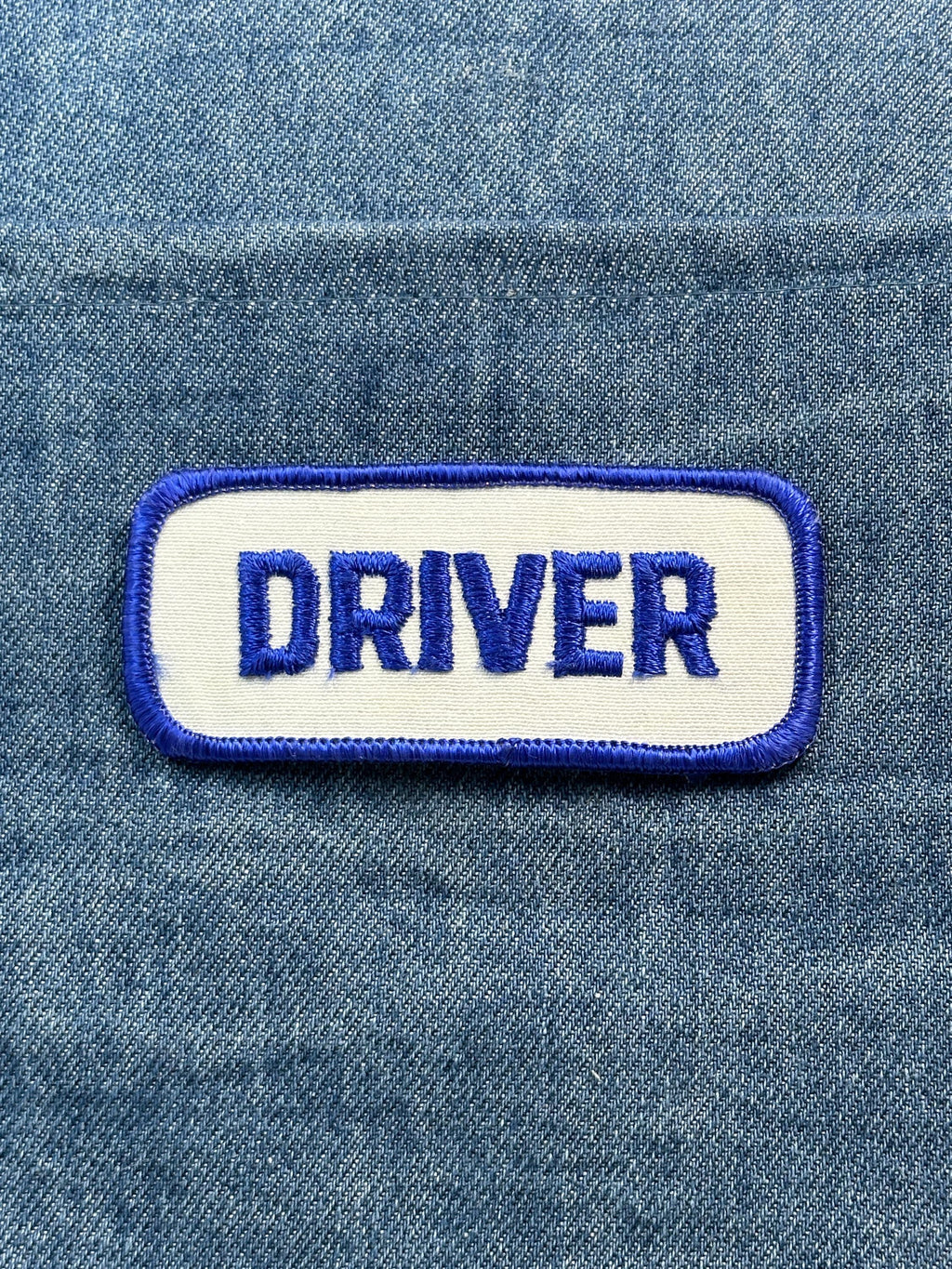 Driver Patch: Blue & White Name - Vintage Workwear Accessory
