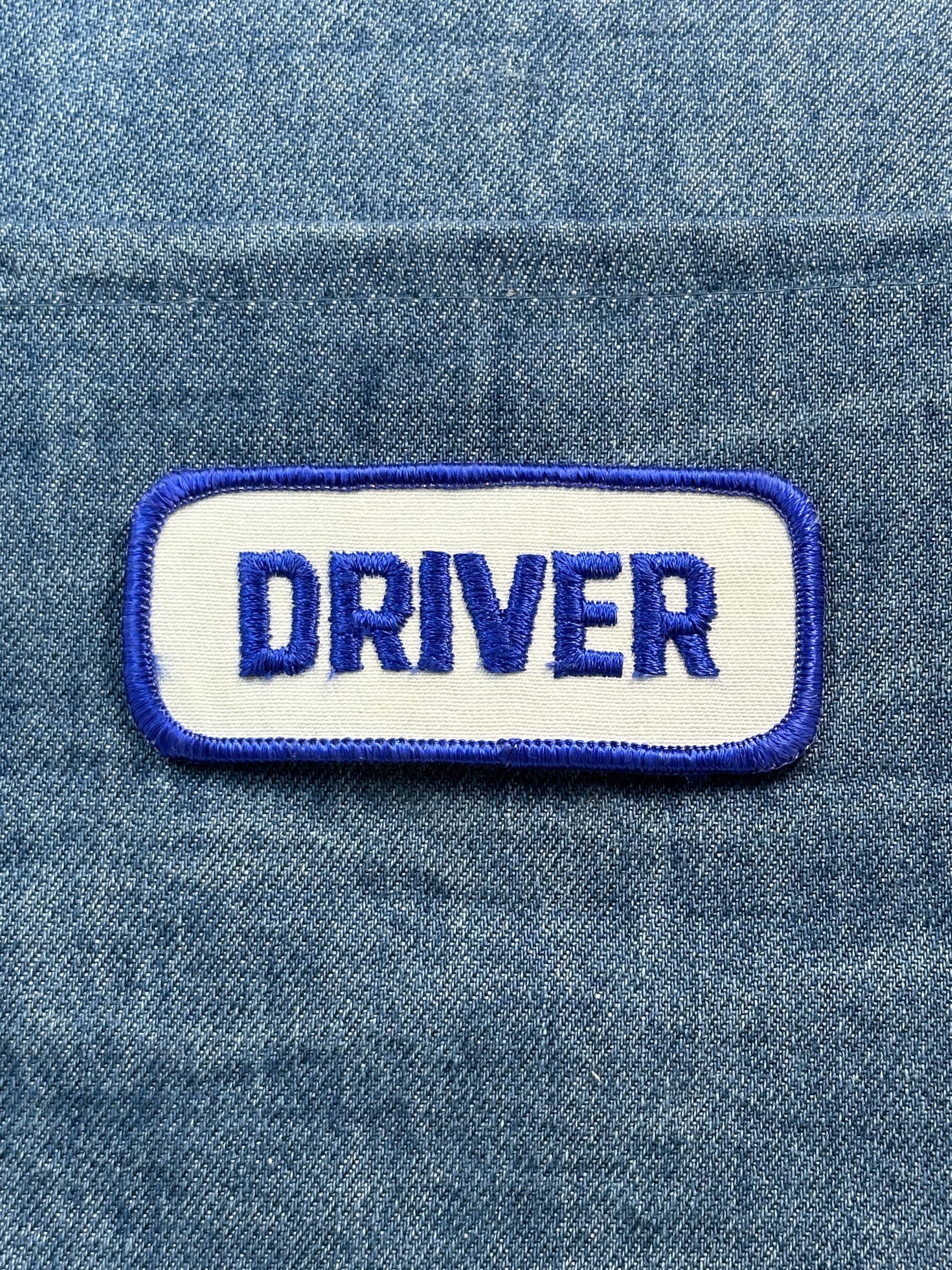 Driver Patch: Blue & White Name - Vintage Workwear Accessory