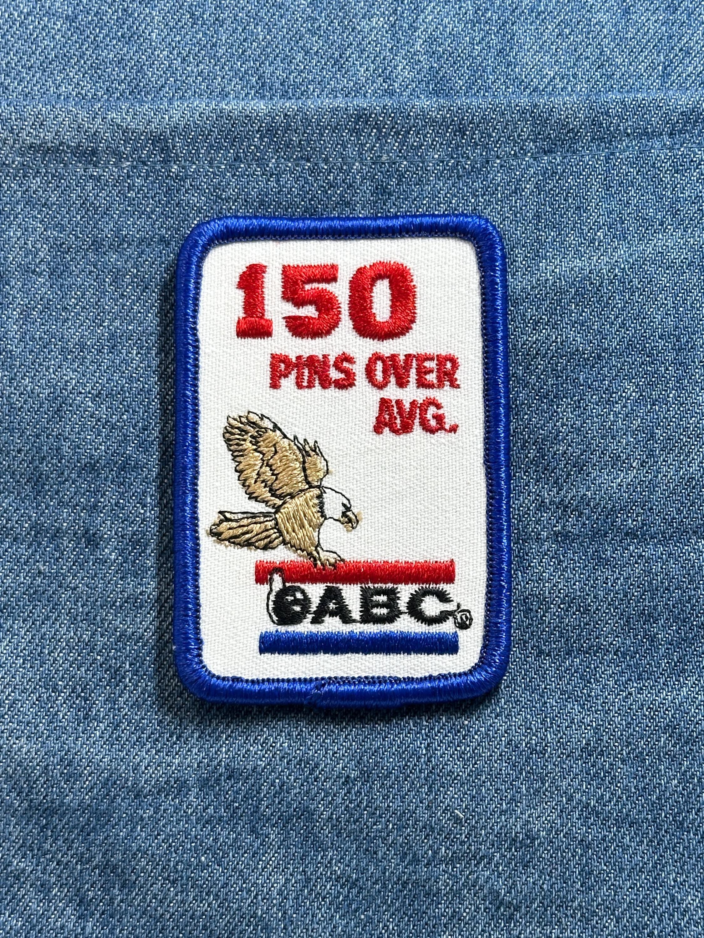 150 Pins Over Avg Patch: Red White Blue - Bowling Accessory