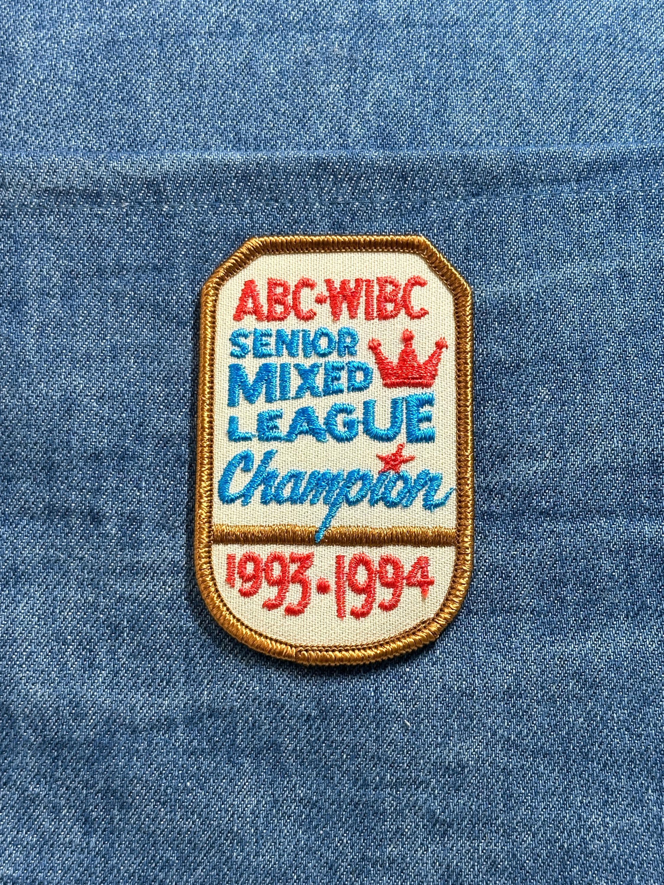 Senior Mixed League Champion Patch: Red Blue - 1993-1994 Accessory