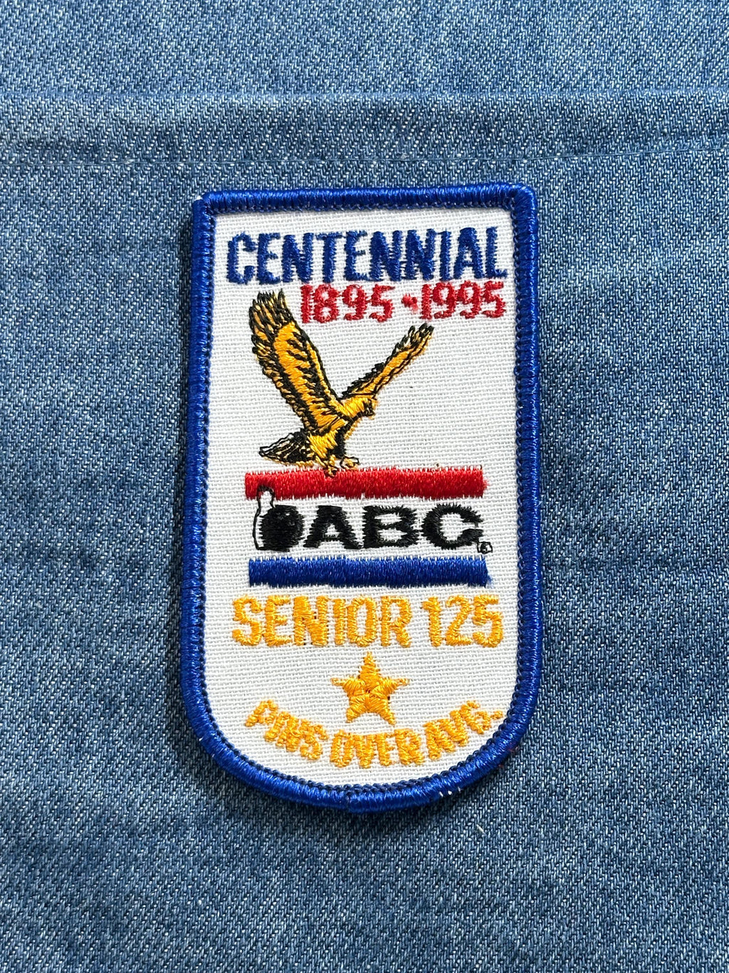 ABC Bowling Patch Centennial 1895-1995 Senior 125 Pins Over Average Award Patch
